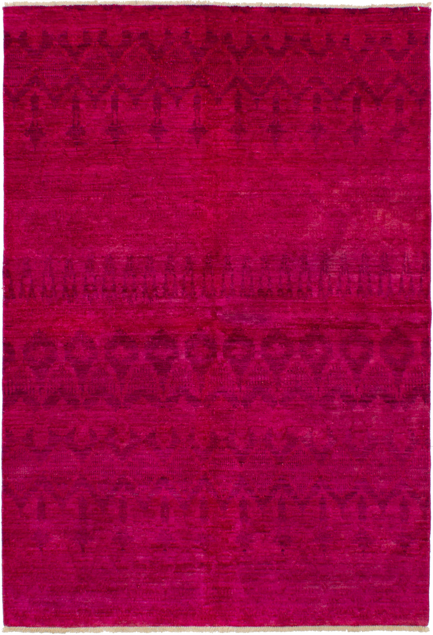 Hand-knotted Vibrance Dark Pink Wool Rug 5'0" x 7'10" Size: 5'0" x 7'10"  