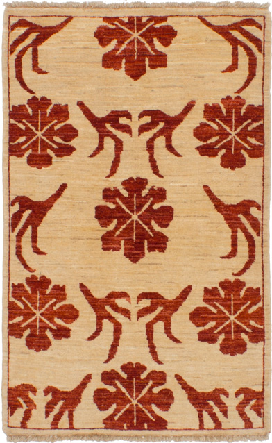Hand-knotted Chobi Finest Cream Wool Rug 2'8" x 4'3" Size: 2'8" x 4'3"  