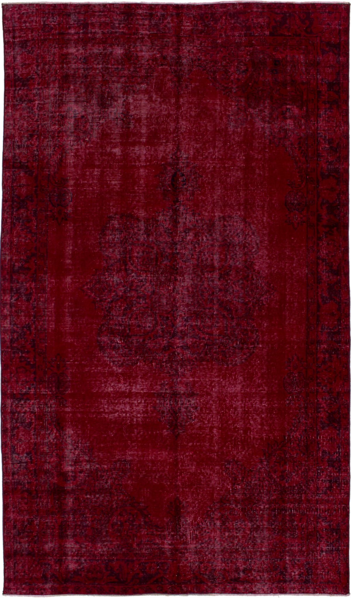 Hand-knotted Color Transition Red Wool Rug 5'8" x 8'0" Size: 4'8" x 8'0"  