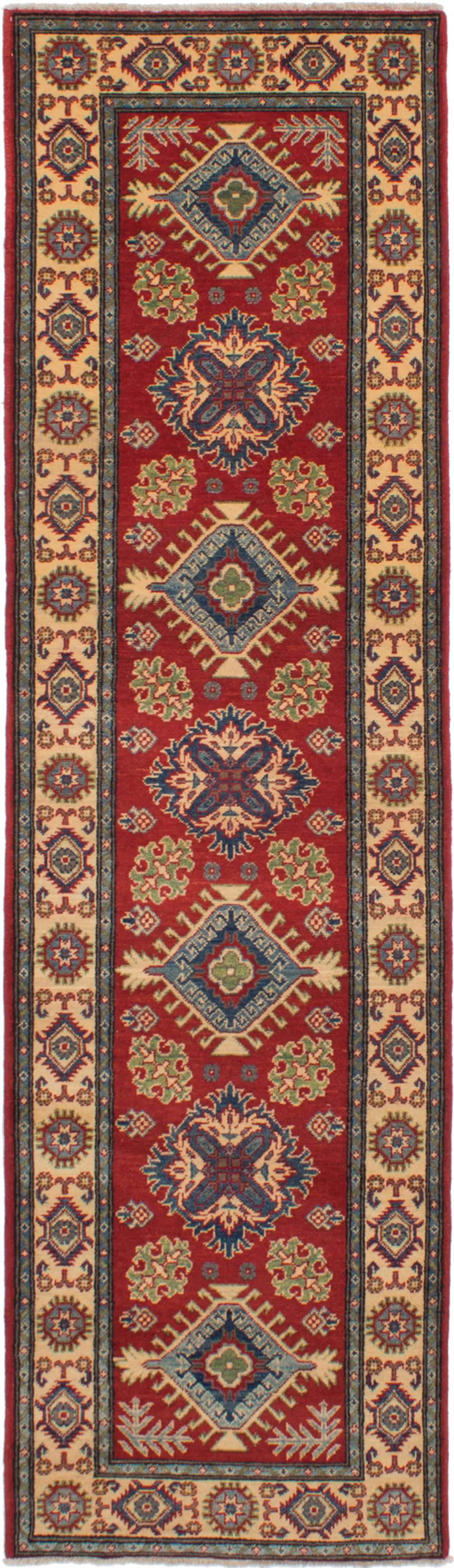 Hand-knotted Finest Gazni Red Wool Rug 2'9" x 10'0"  Size: 2'9" x 10'0"  