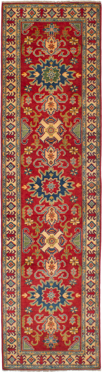Hand-knotted Finest Gazni Red Wool Rug 2'8" x 10'3"  Size: 2'8" x 10'3"  