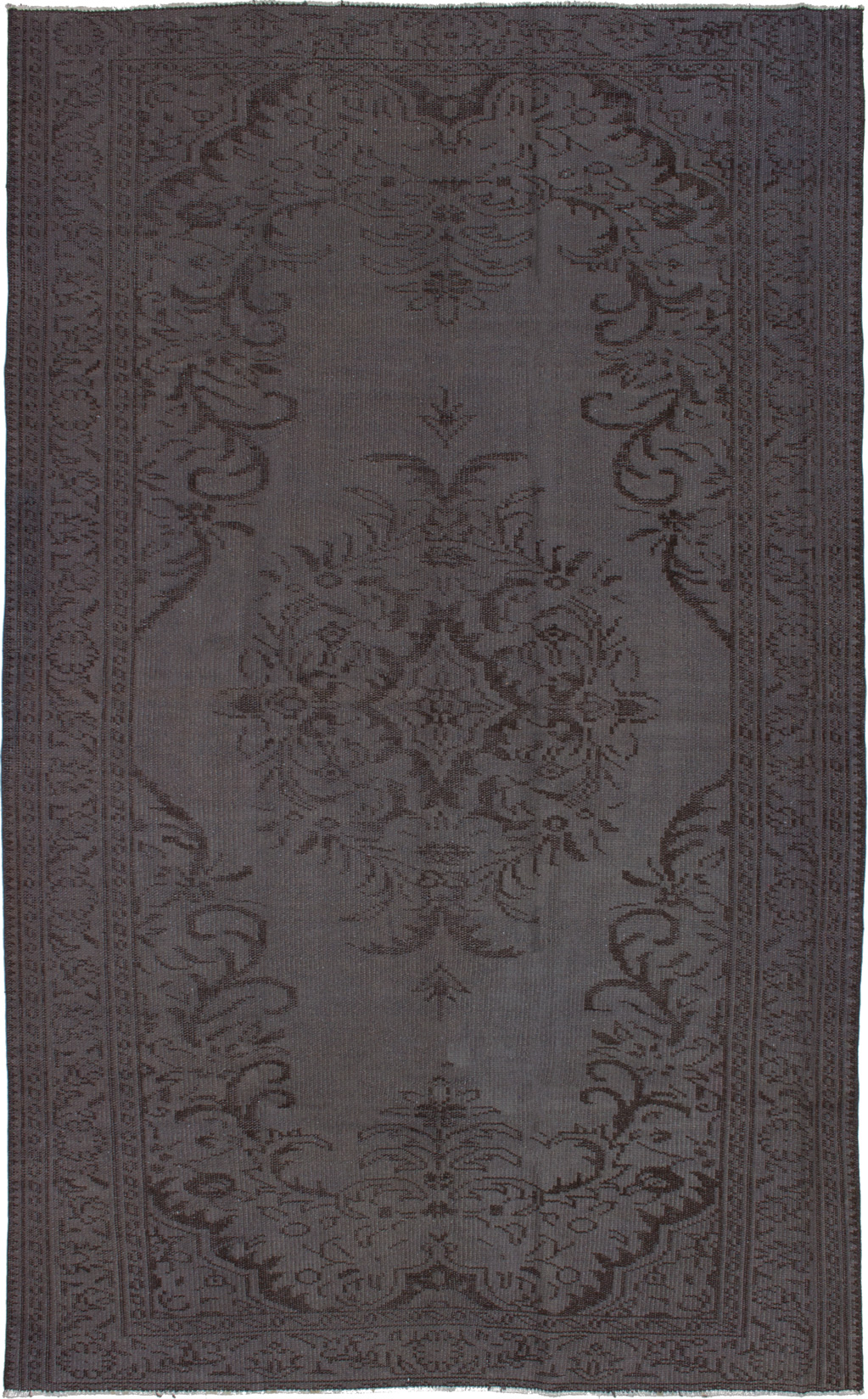 Hand-knotted Color Transition Dark Grey Wool Rug 5'7" x 8'11" Size: 5'7" x 8'11"  
