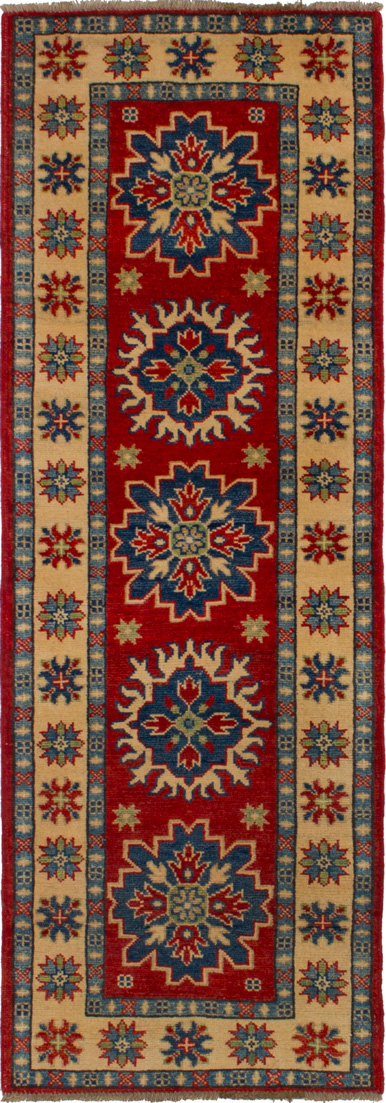 Hand-knotted Finest Gazni Red Wool Rug 2'1" x 5'10" Size: 2'1" x 5'10"  