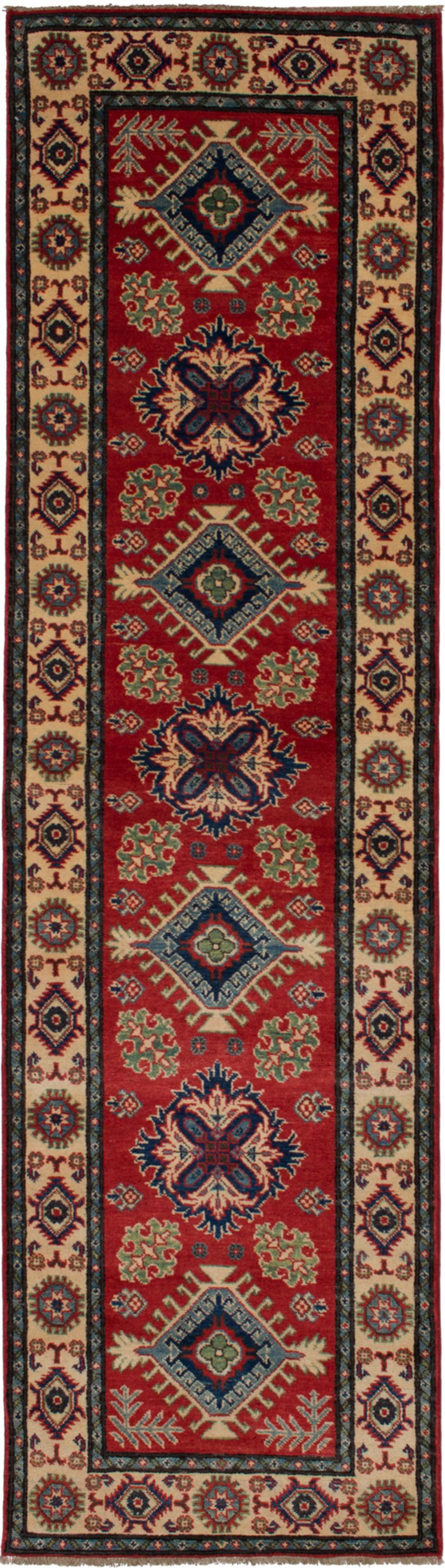 Hand-knotted Finest Gazni Red Wool Rug 2'9" x 9'10"  Size: 2'9" x 9'10"  