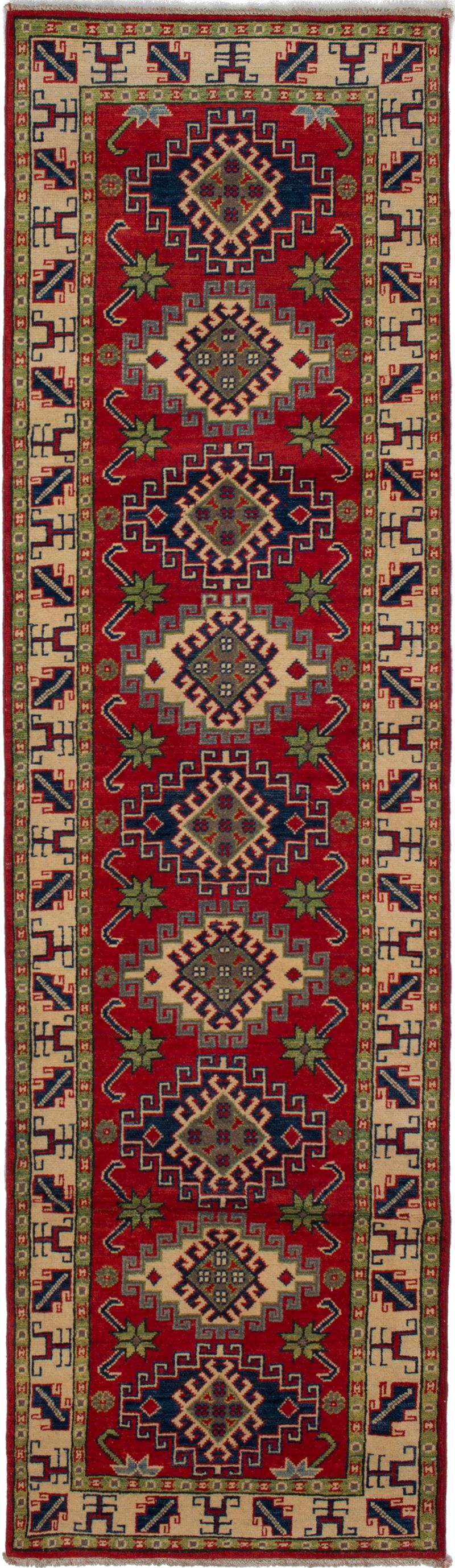 Hand-knotted Finest Gazni Red Wool Rug 2'8" x 9'10"  Size: 2'8" x 9'10"  