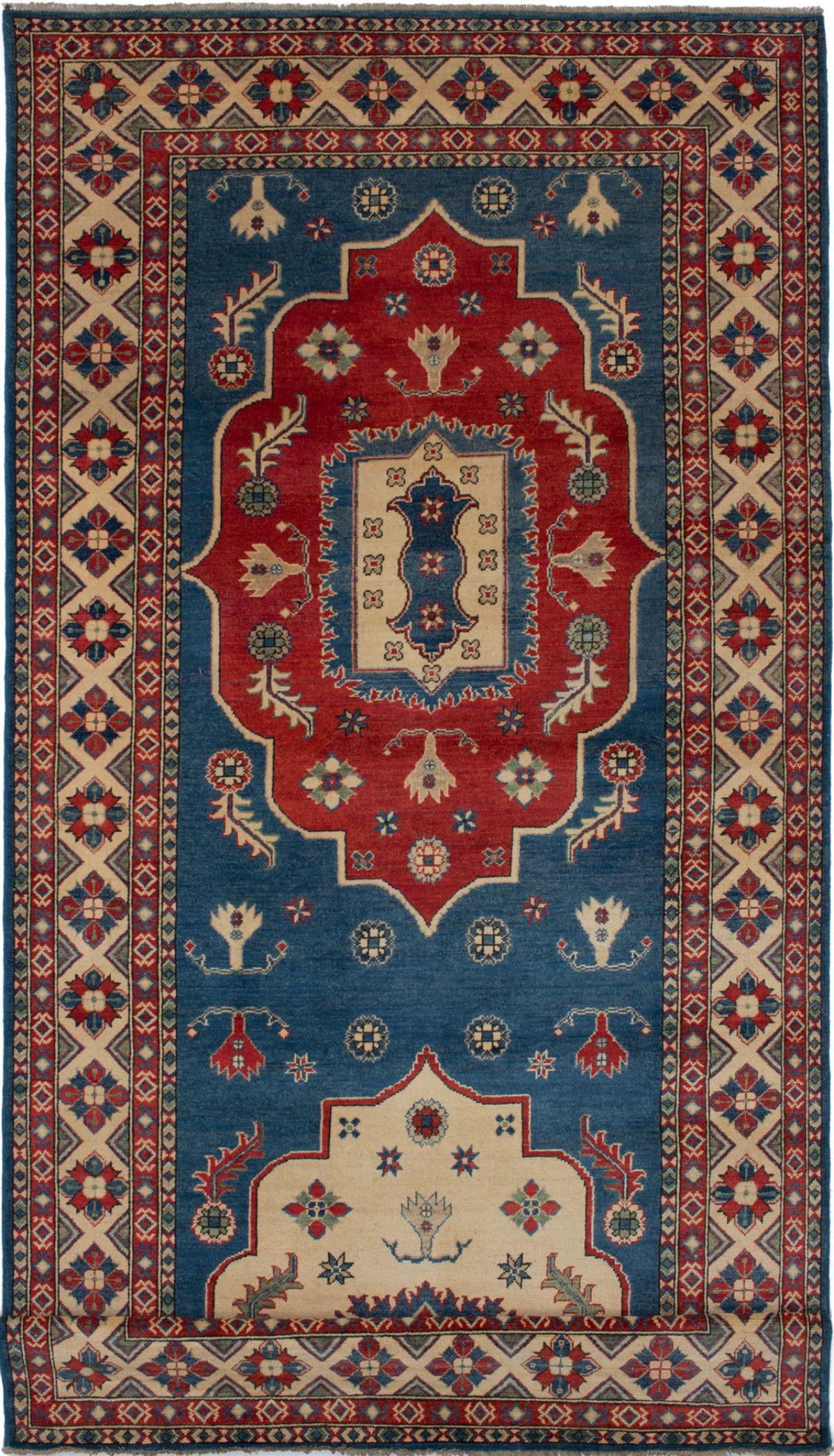 Hand-knotted Finest Gazni Blue Wool Rug 5'9" x 19'7" Size: 5'9" x 19'7"  