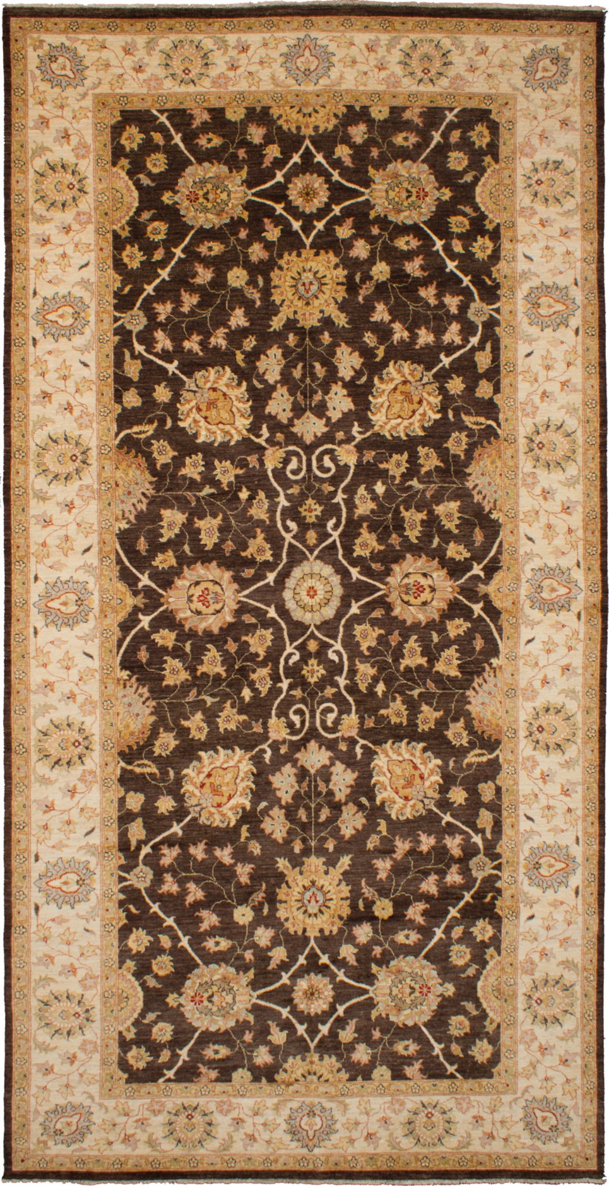Hand-knotted Chobi Twisted Dark Brown Wool Rug 8'2" x 16'1" Size: 8'2" x 16'1"  
