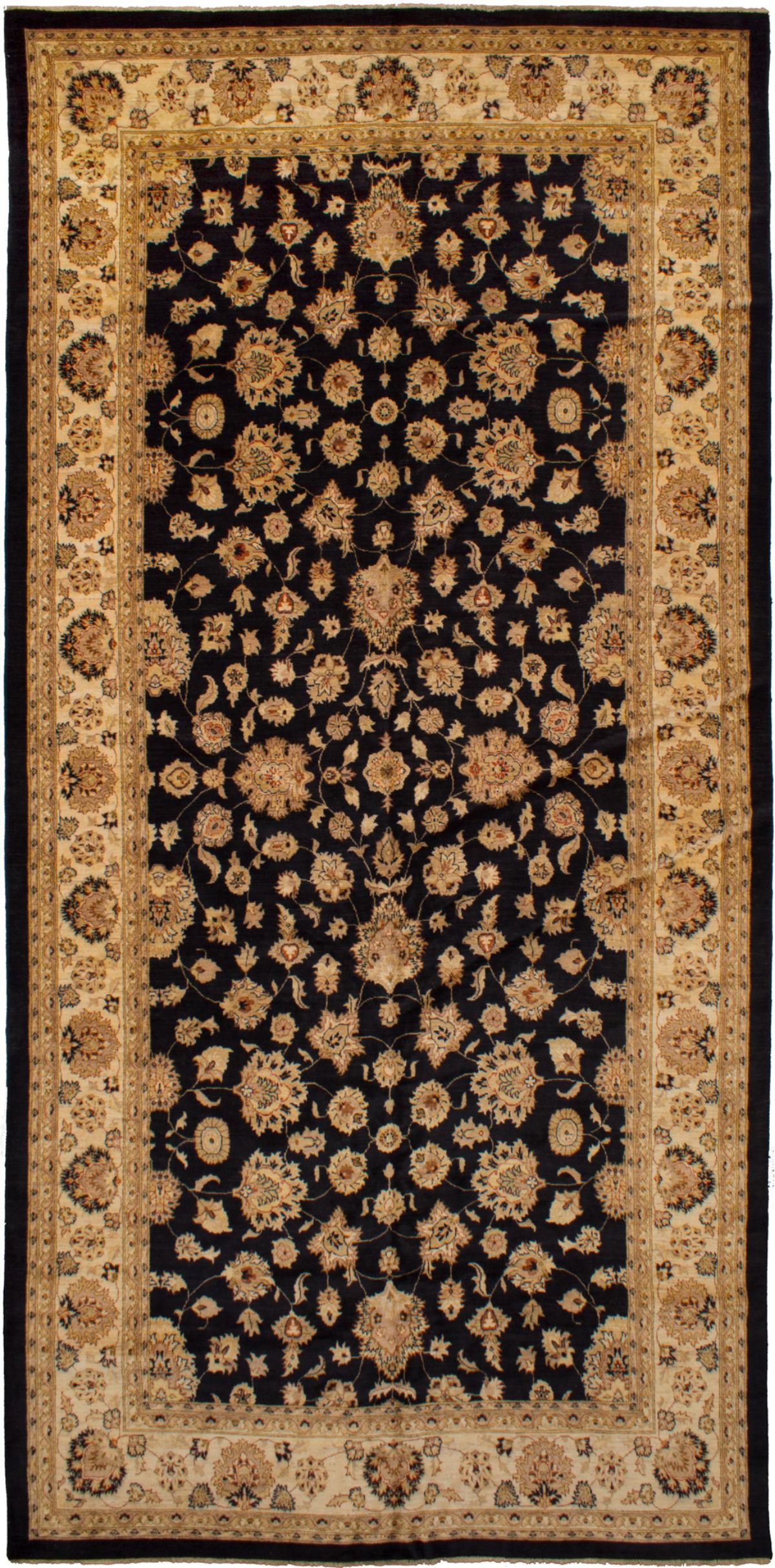 Hand-knotted Chobi Twisted Black Wool Rug 8'11" x 18'7" Size: 8'11" x 18'7"  