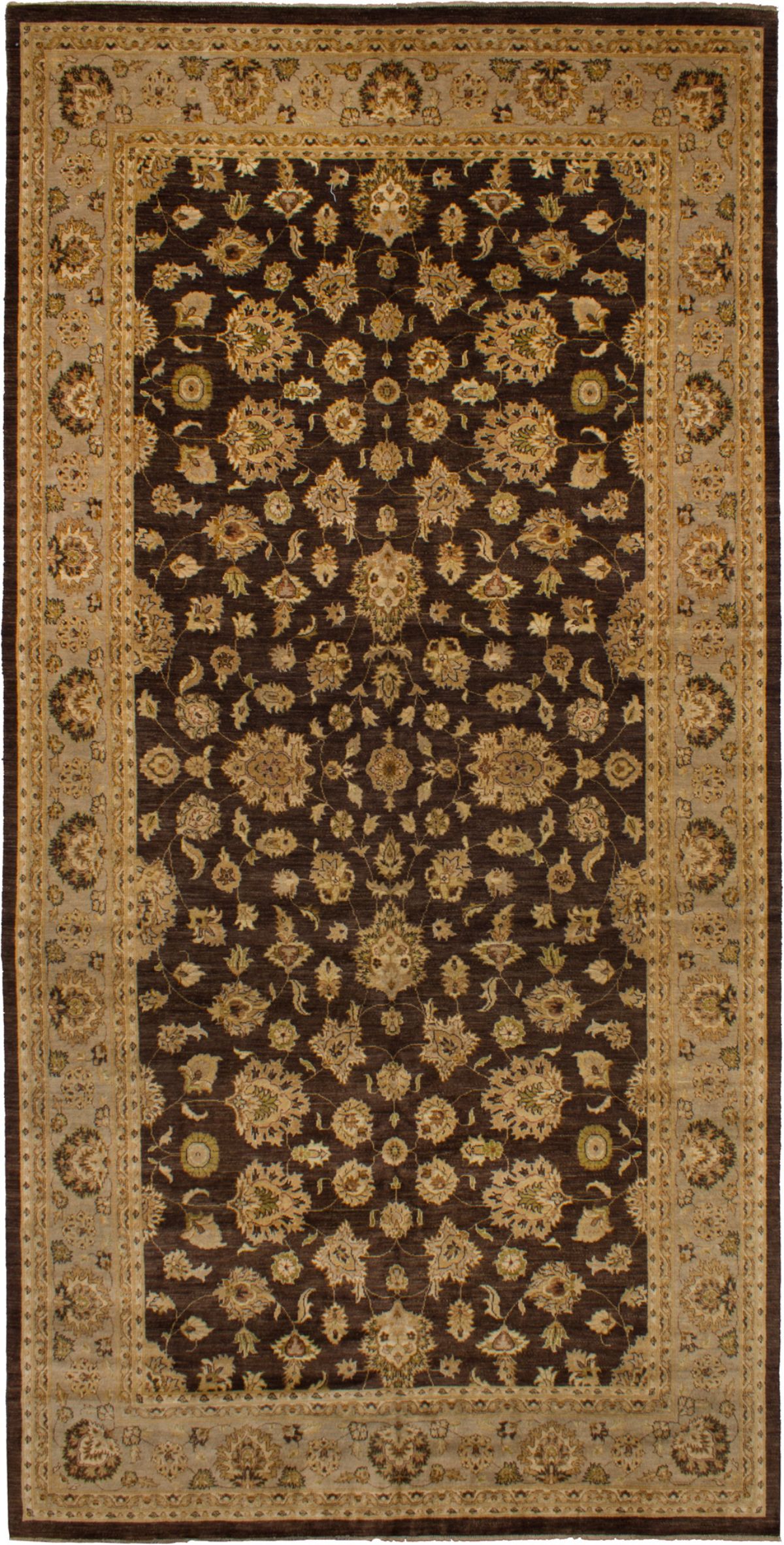 Hand-knotted Chobi Twisted Dark Brown Wool Rug 8'11" x 18'0" Size: 8'11" x 18'0"  