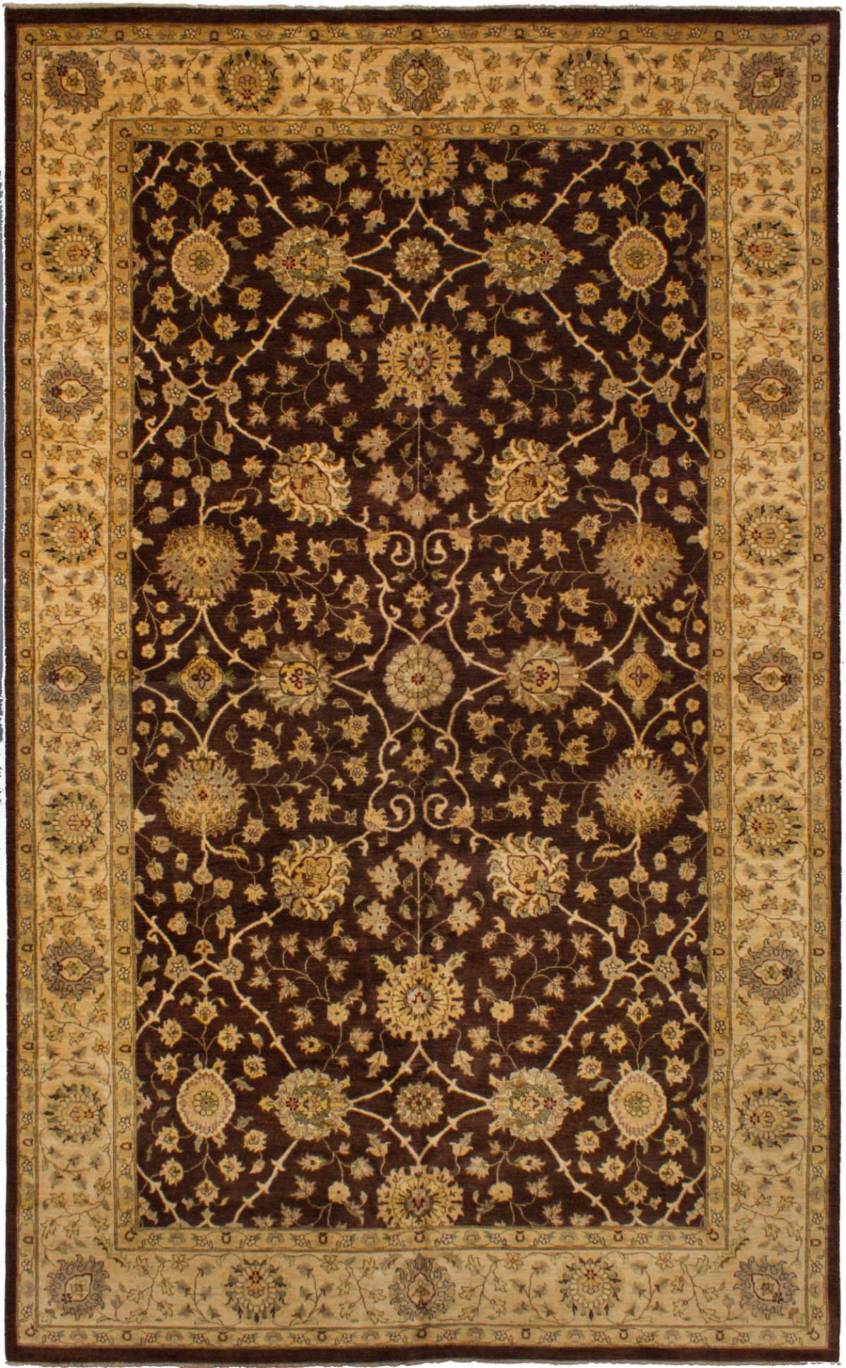 Hand-knotted Chobi Twisted Dark Brown Wool Rug 10'0" x 16'4" Size: 10'0" x 16'4"  