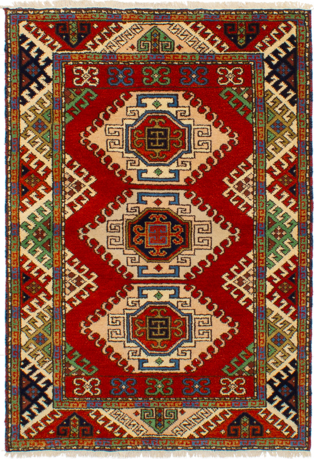 Hand-knotted Royal Kazak Dark Copper Wool Rug 4'0" x 6'0"  Size: 4'0" x 6'0"  