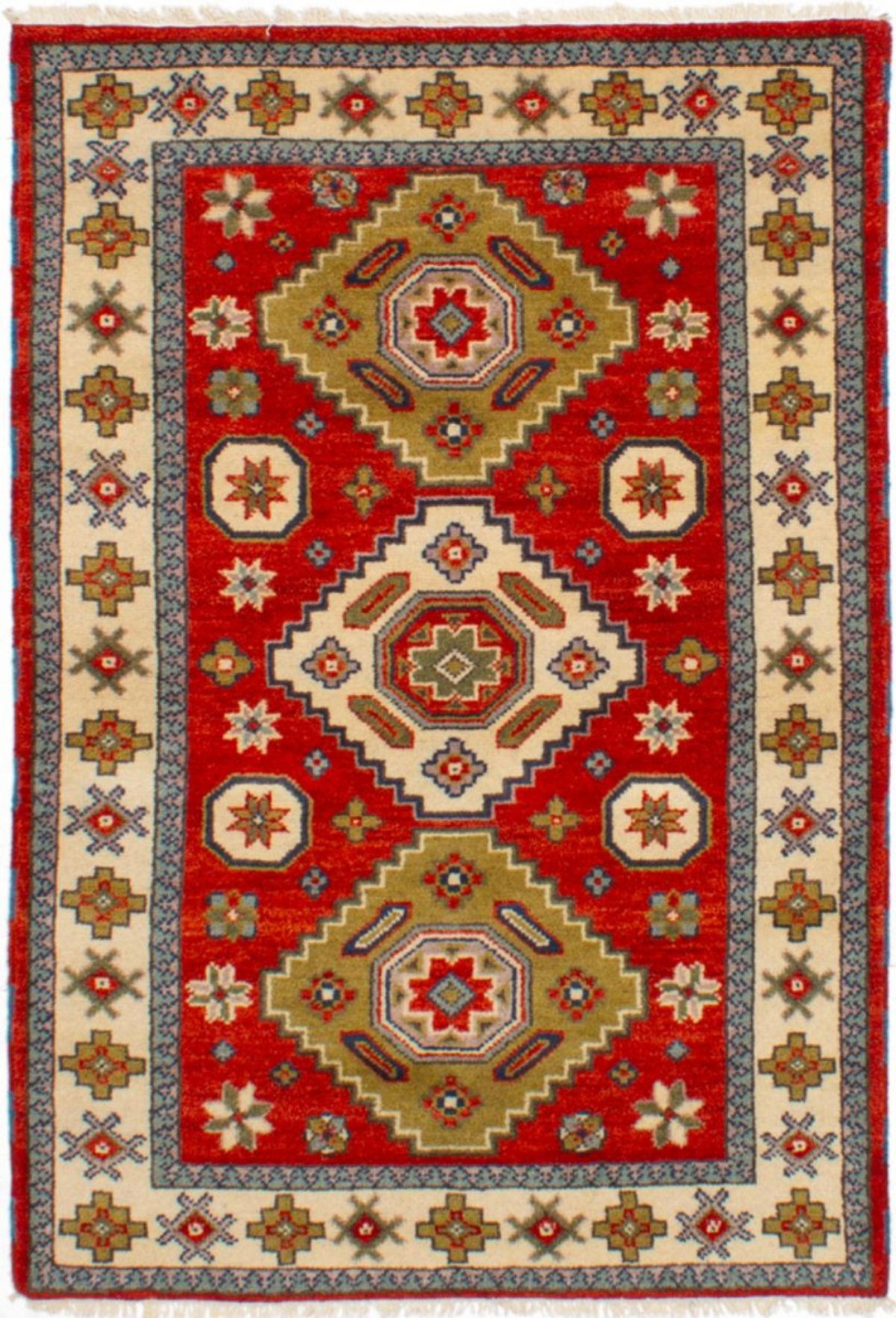 Hand-knotted Royal Kazak Dark Copper Wool Rug 4'2" x 6'0"  Size: 4'2" x 6'0"  