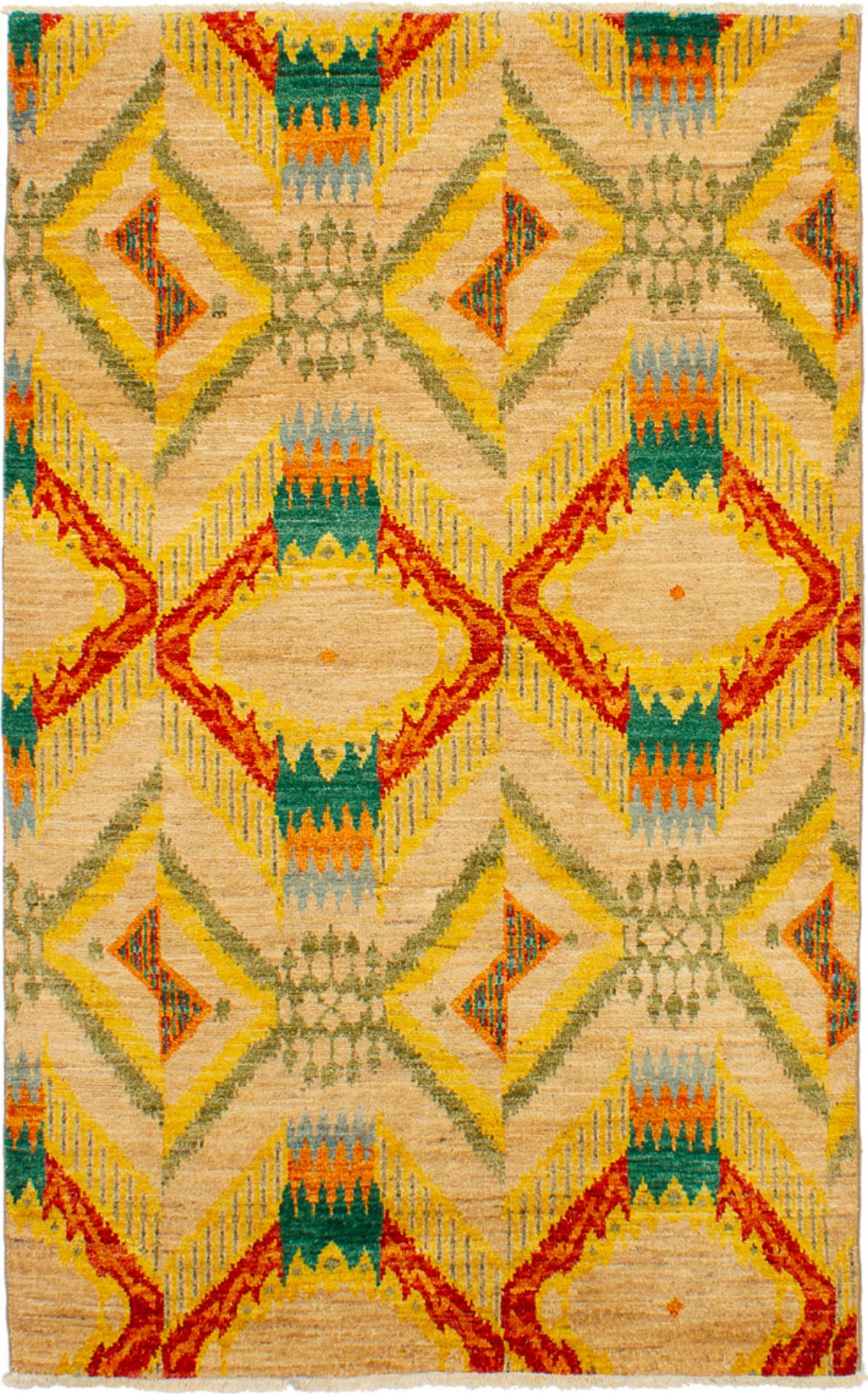Hand-knotted Shalimar Beige Wool Rug 4'7" x 7'4" Size: 4'7" x 7'4"  