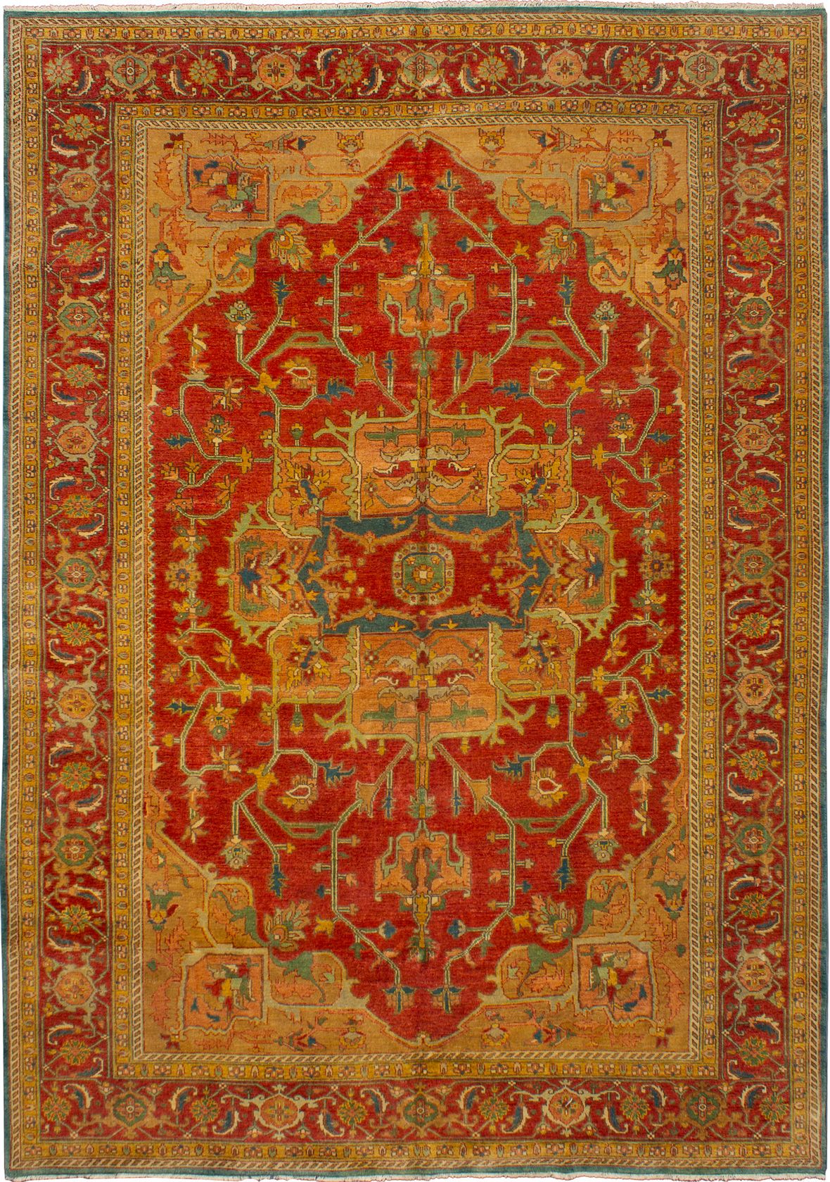 Hand-knotted Serapi Heritage Dark Copper Wool Rug 9'8" x 13'9" Size: 9'8" x 13'9"  