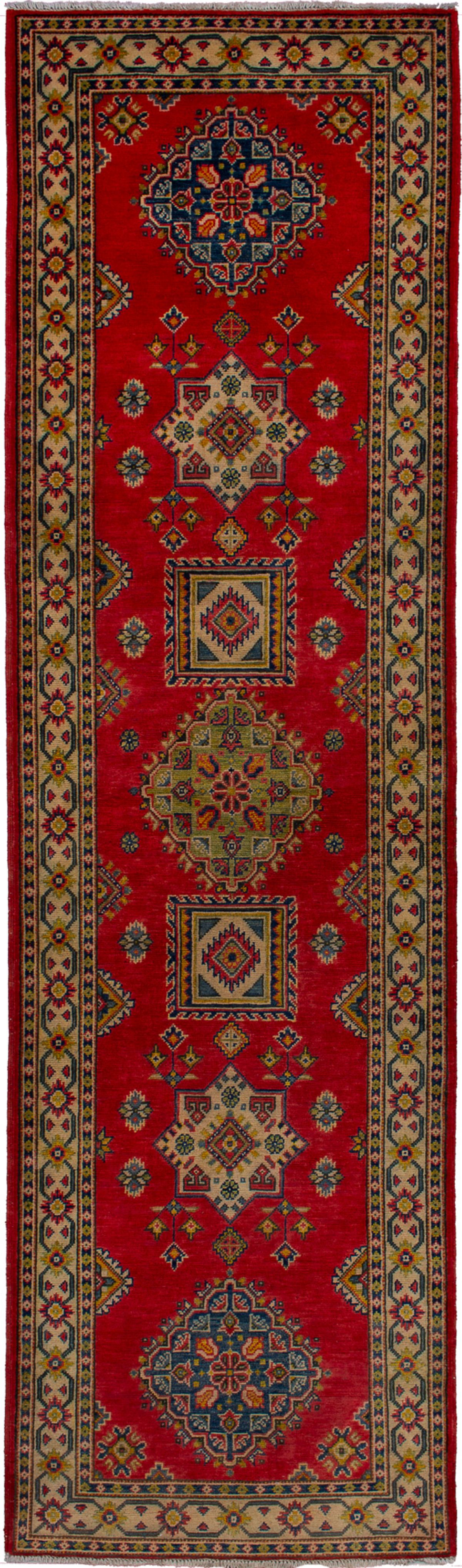 Hand-knotted Finest Gazni Red Wool Rug 2'10" x 10'0" Size: 2'10" x 10'0"  