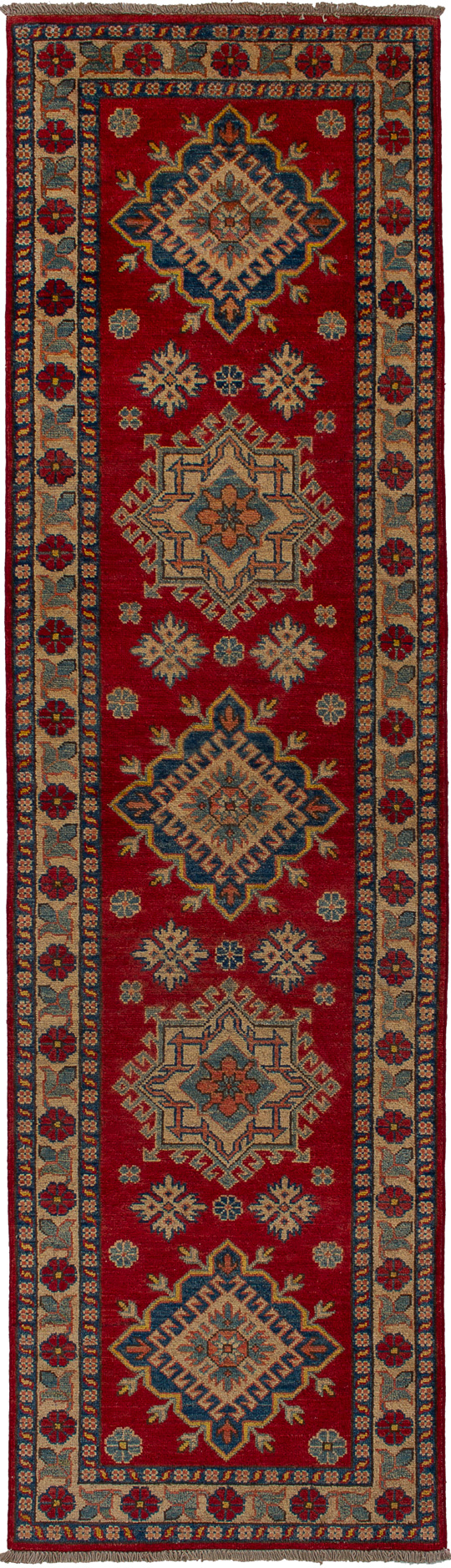 Hand-knotted Finest Gazni Red Wool Rug 2'5" x 9'5" Size: 2'5" x 9'5"  
