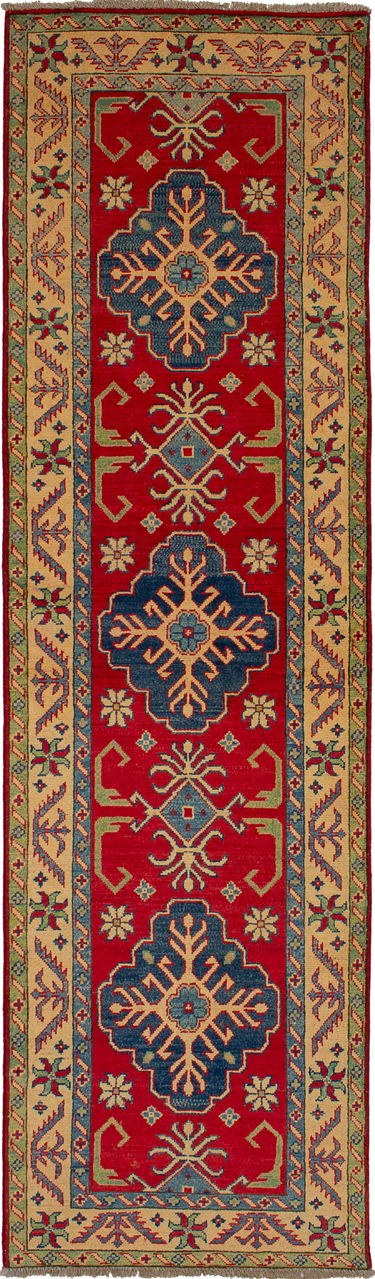 Hand-knotted Finest Gazni Red Wool Rug 2'8" x 9'4"  Size: 2'8" x 9'4"  