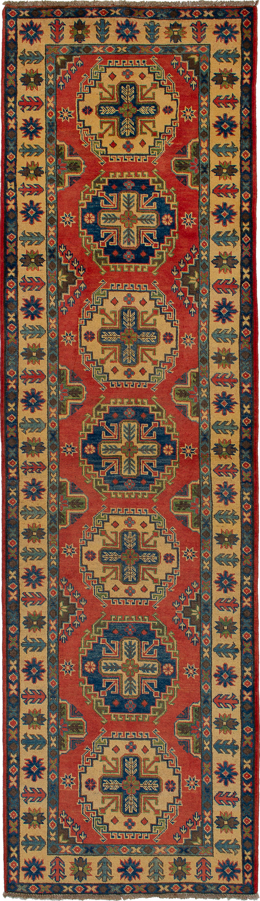 Hand-knotted Finest Gazni Dark Copper Wool Rug 2'8" x 9'8" Size: 2'8" x 9'8"  