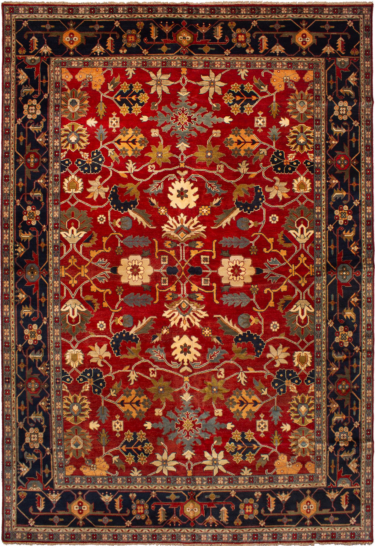 Hand-knotted Serapi Heritage Red Wool Rug 12'2" x 17'9" Size: 12'2" x 17'9"  