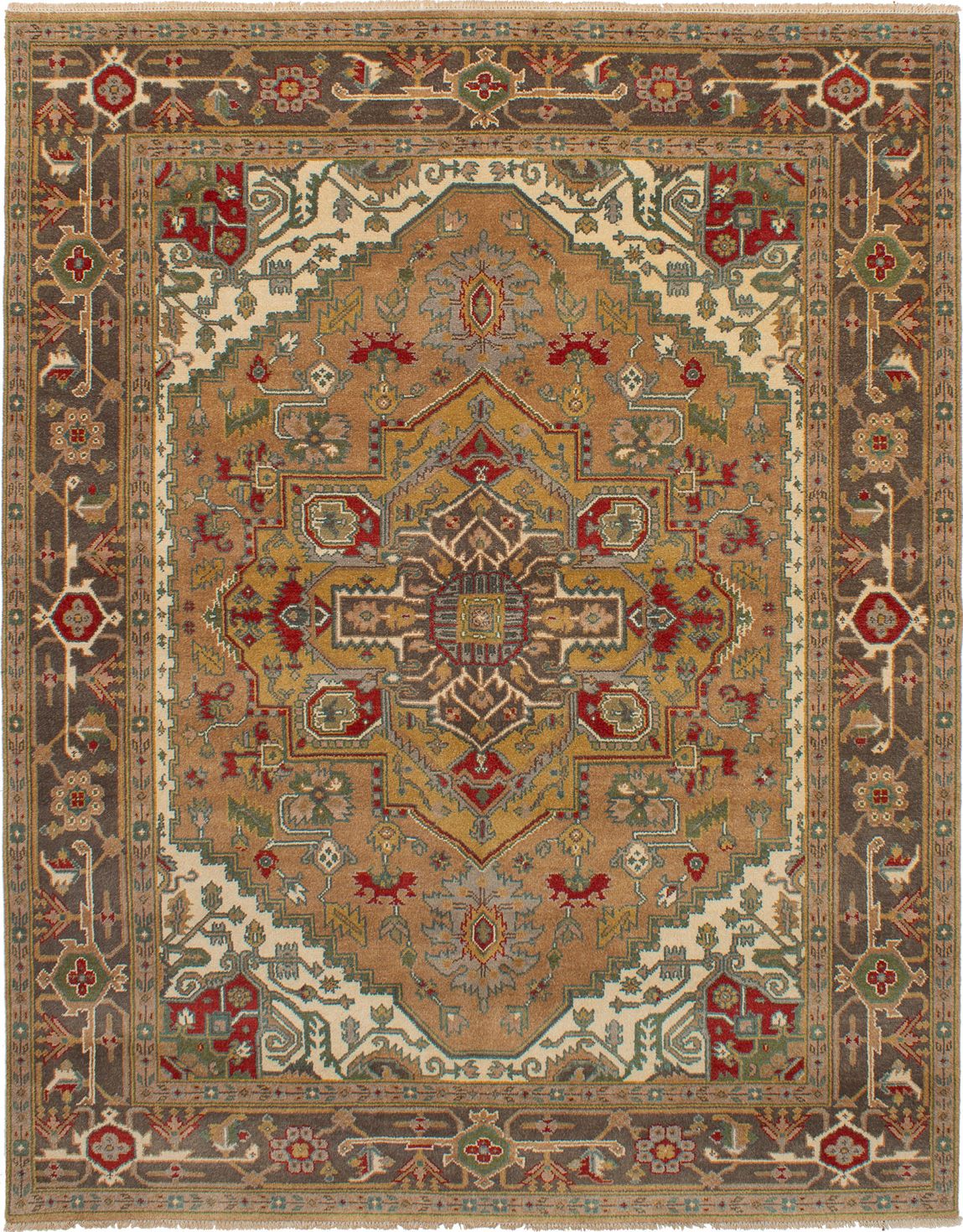 Hand-knotted Serapi Heritage Brown Wool Rug 8'0" x 10'0"  Size: 8'0" x 10'0"  