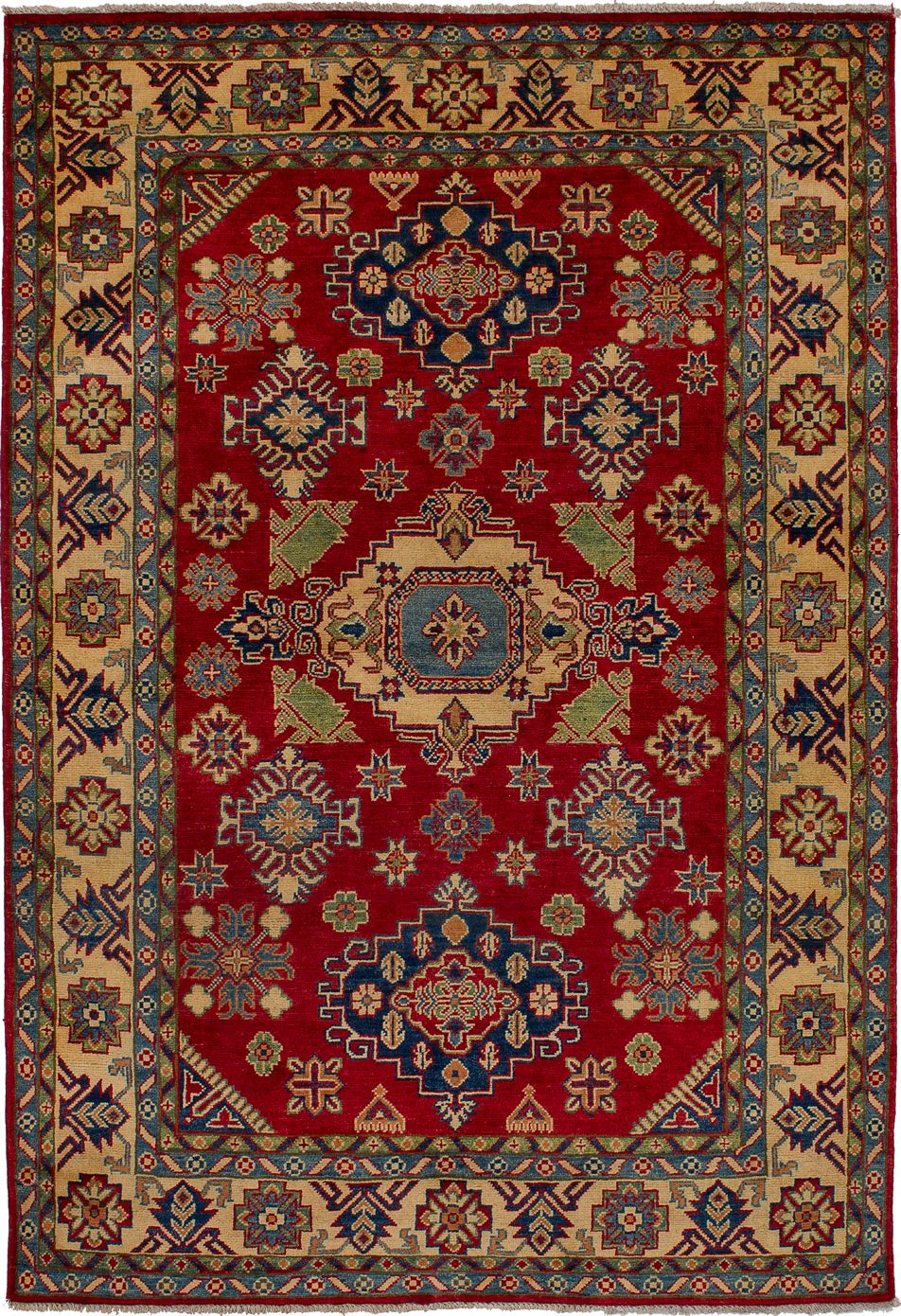 Hand-knotted Finest Gazni Red Wool Rug 4'10" x 7'2"  Size: 4'10" x 7'2"  