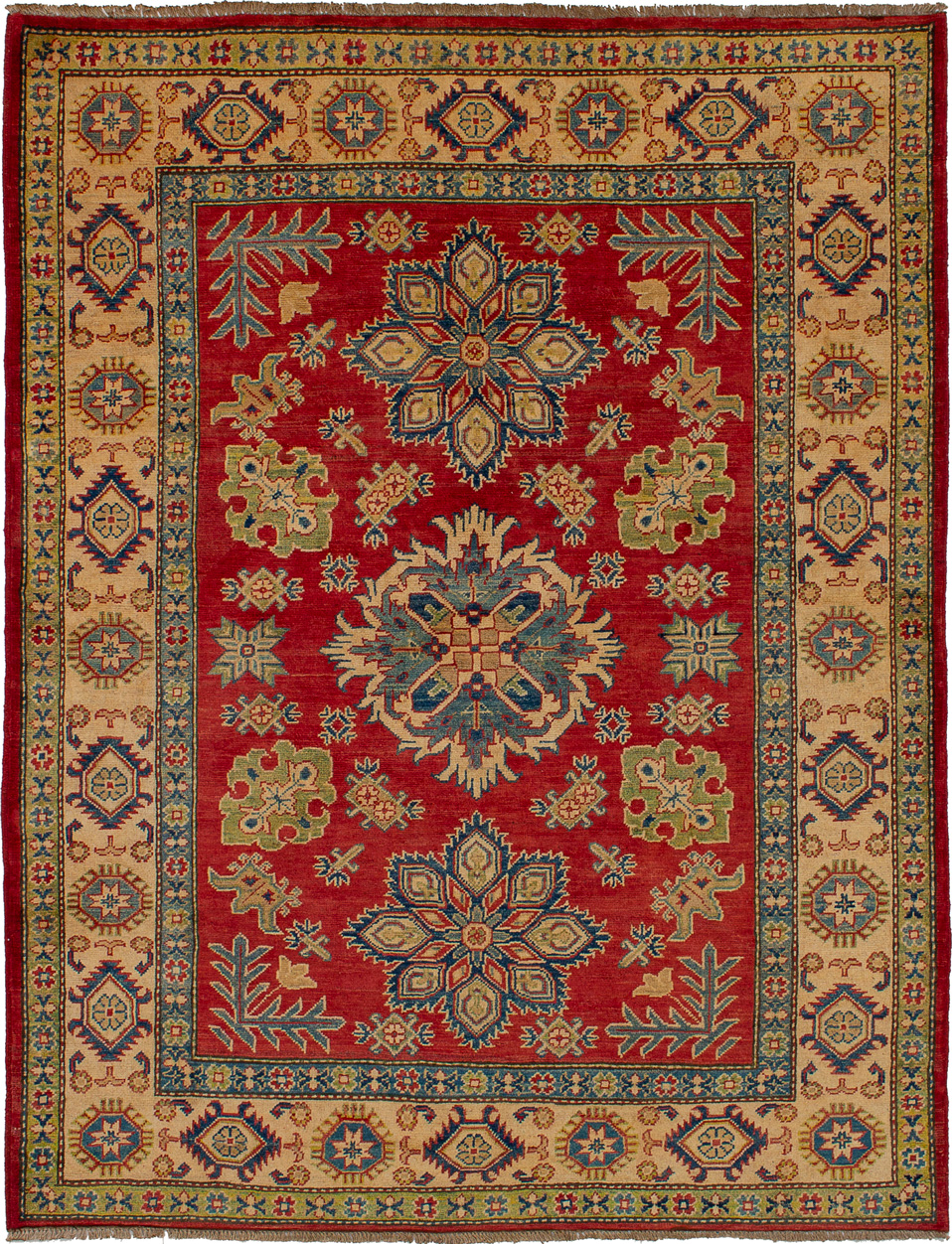 Hand-knotted Finest Gazni Red Wool Rug 4'11" x 6'4"  Size: 4'11" x 6'4"  