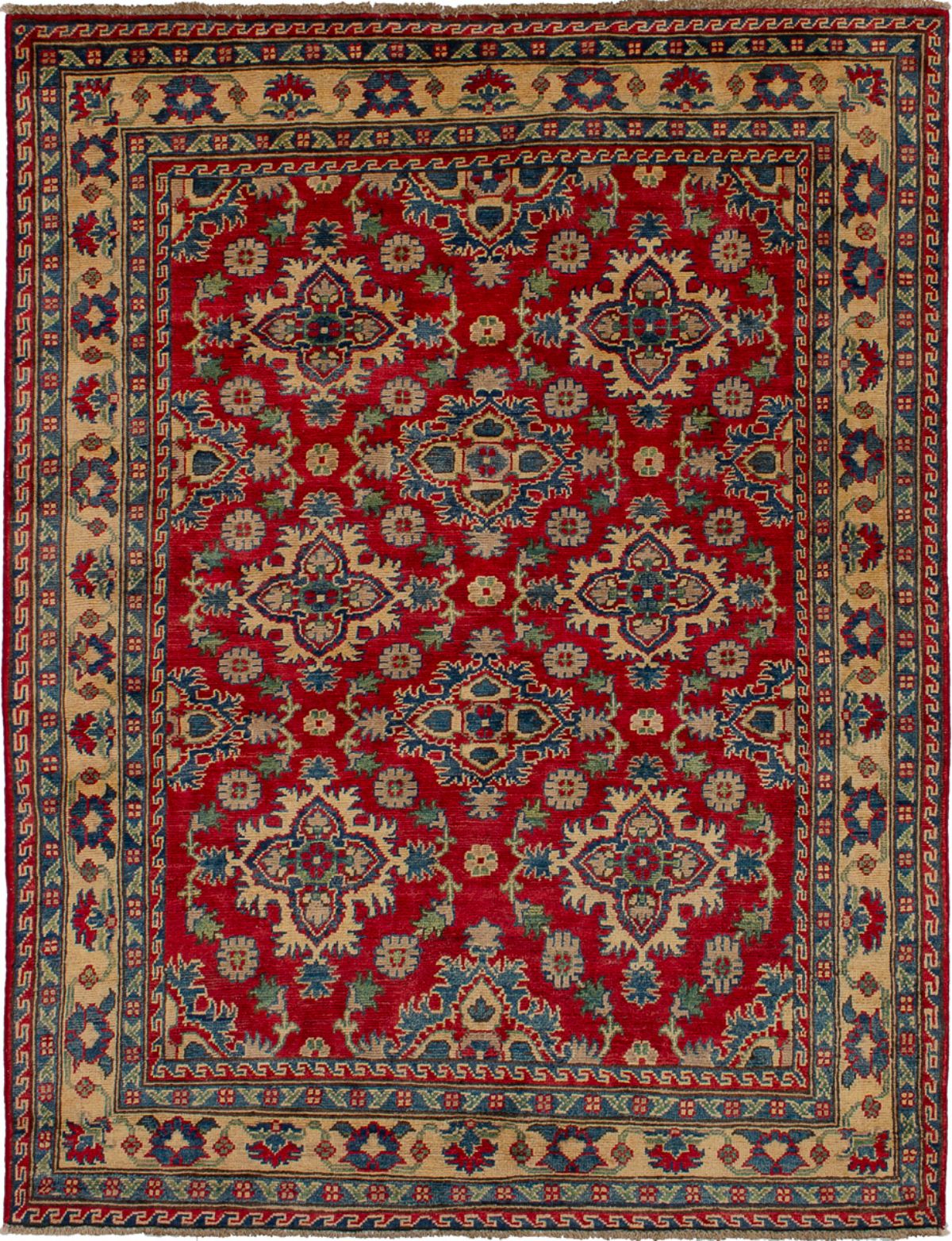 Hand-knotted Finest Gazni Red Wool Rug 4'9" x 6'1"  Size: 4'9" x 6'1"  