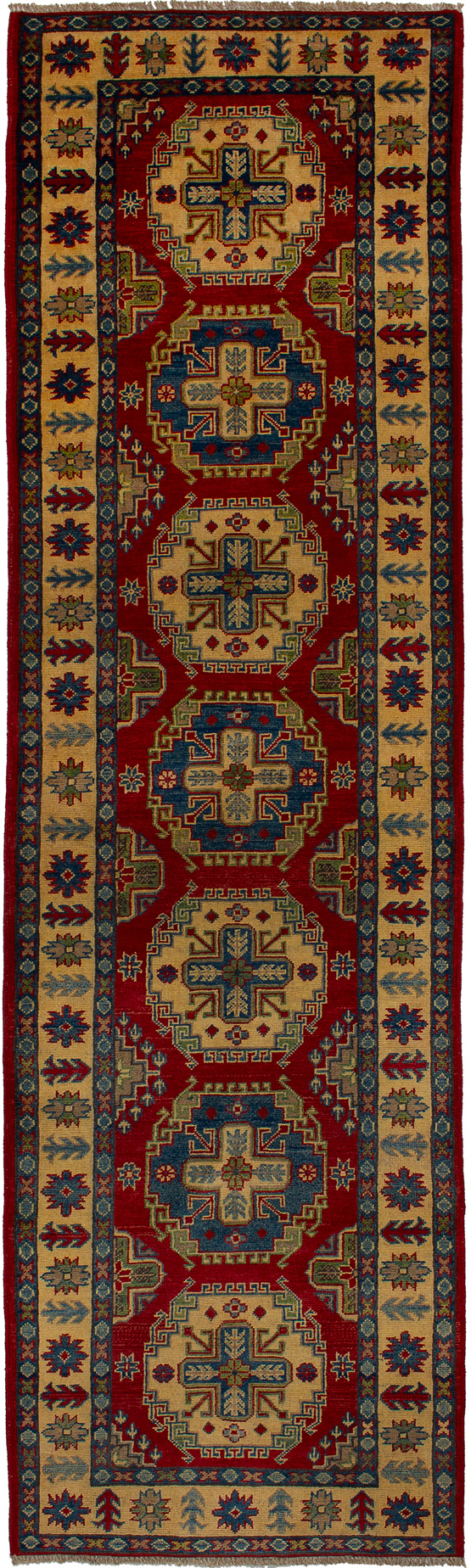 Hand-knotted Finest Gazni Red Wool Rug 2'9" x 9'8"  Size: 2'9" x 9'8"  