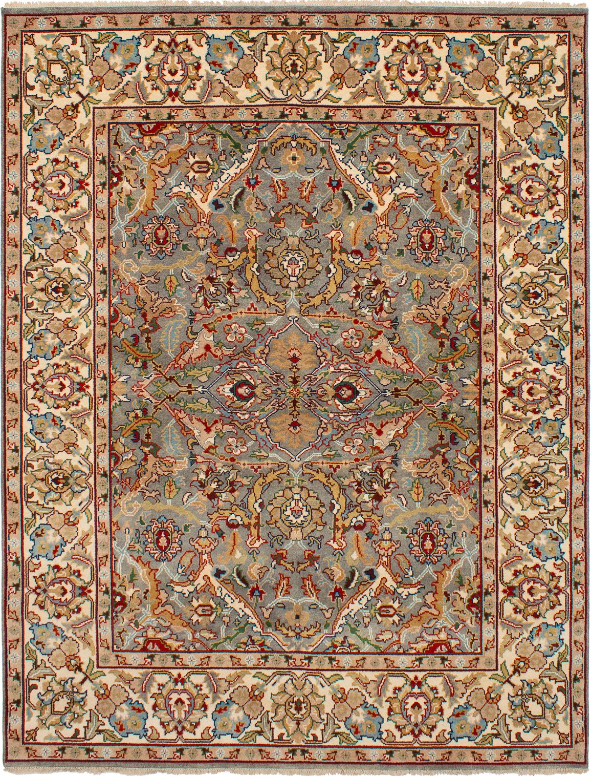 Hand-knotted Serapi Heritage Grey Wool Rug 8'1" x 10'5" Size: 8'1" x 10'5"  