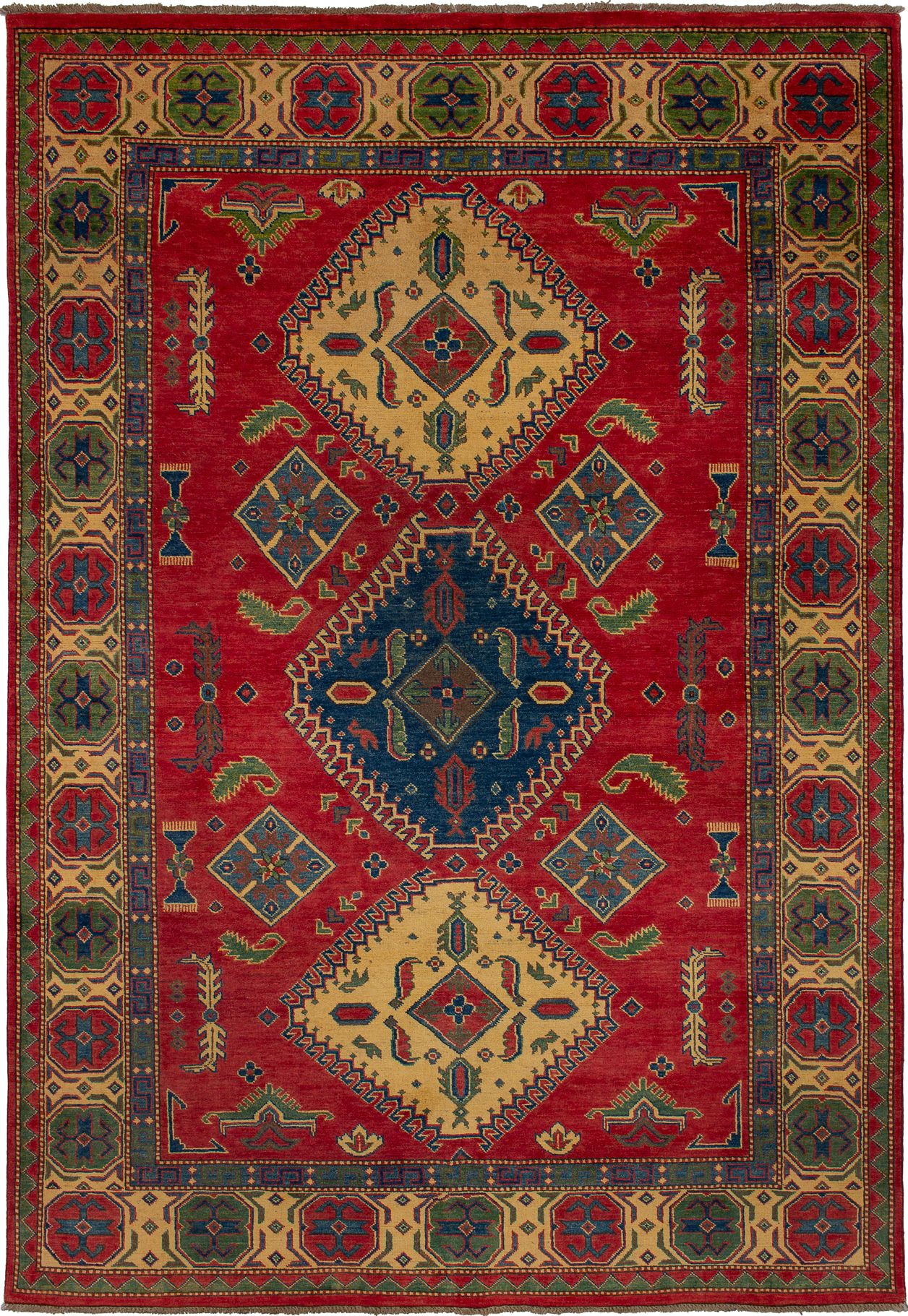 Hand-knotted Finest Gazni Red Wool Rug 6'4" x 9'5" Size: 6'4" x 9'5"  