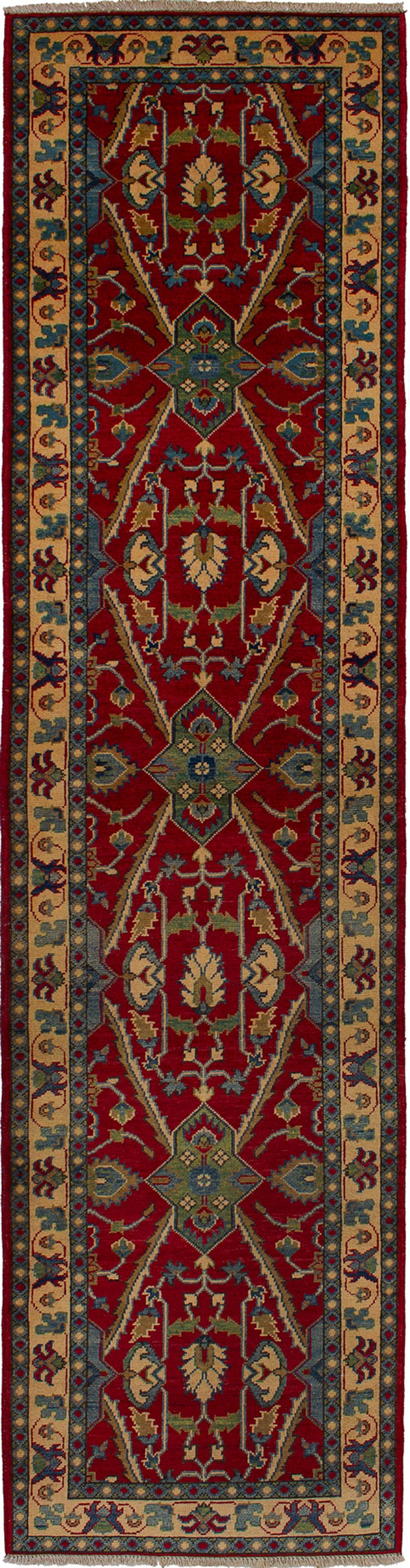 Hand-knotted Finest Gazni Red Wool Rug 2'4" x 9'7" Size: 2'4" x 9'7"  