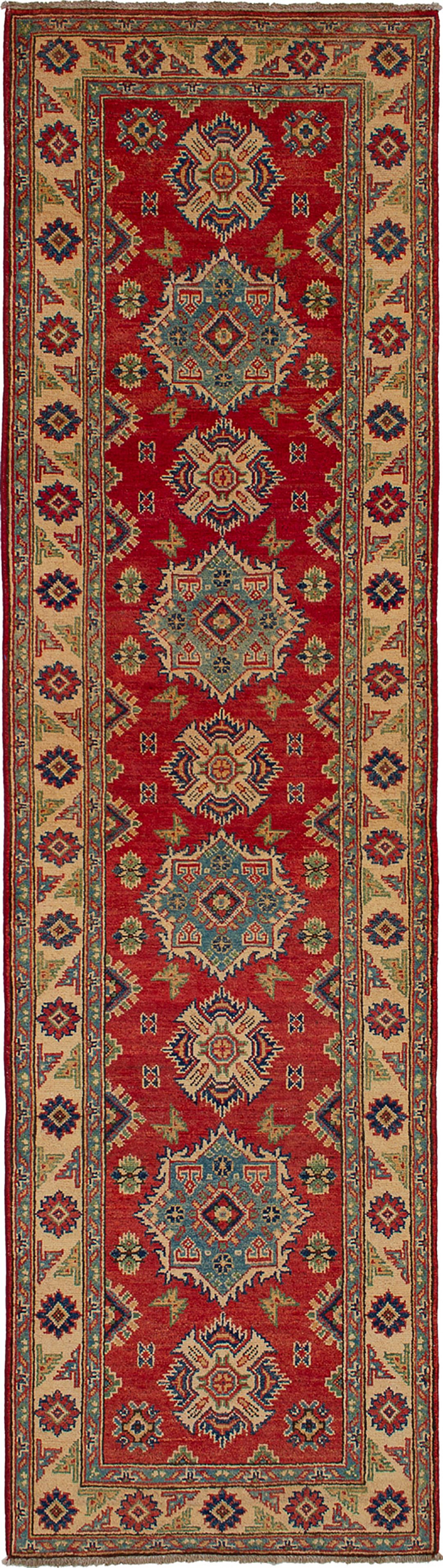 Hand-knotted Finest Gazni Red Wool Rug 2'7" x 9'7"  Size: 2'7" x 9'7"  