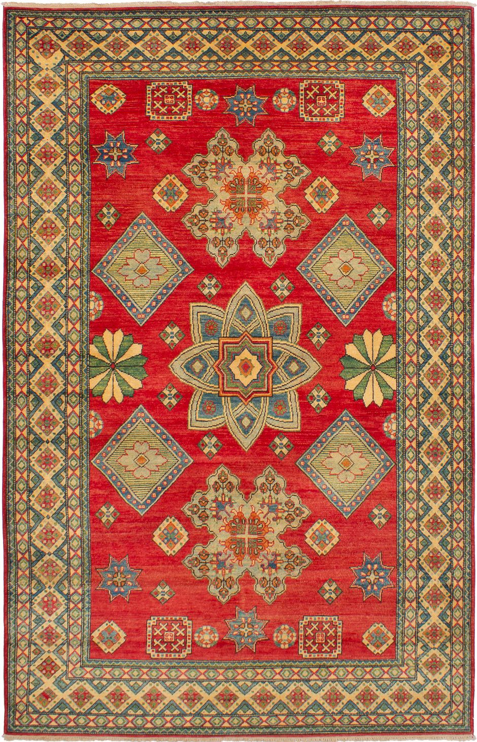 Hand-knotted Finest Gazni Red Wool Rug 6'6" x 10'0" Size: 6'6" x 10'0"  