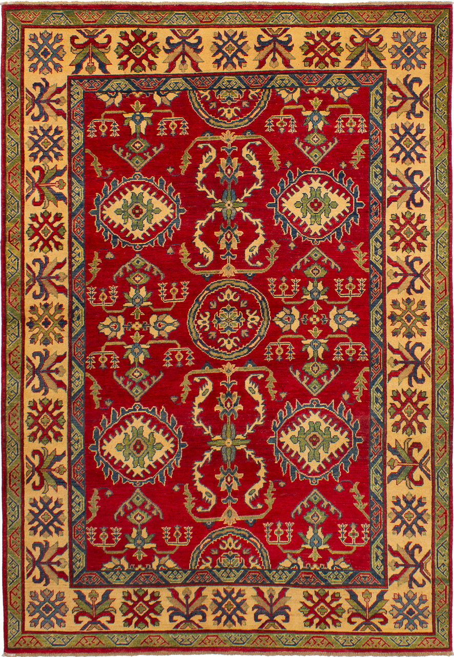 Hand-knotted Finest Gazni Red Wool Rug 5'10" x 8'9" Size: 5'10" x 8'9"  