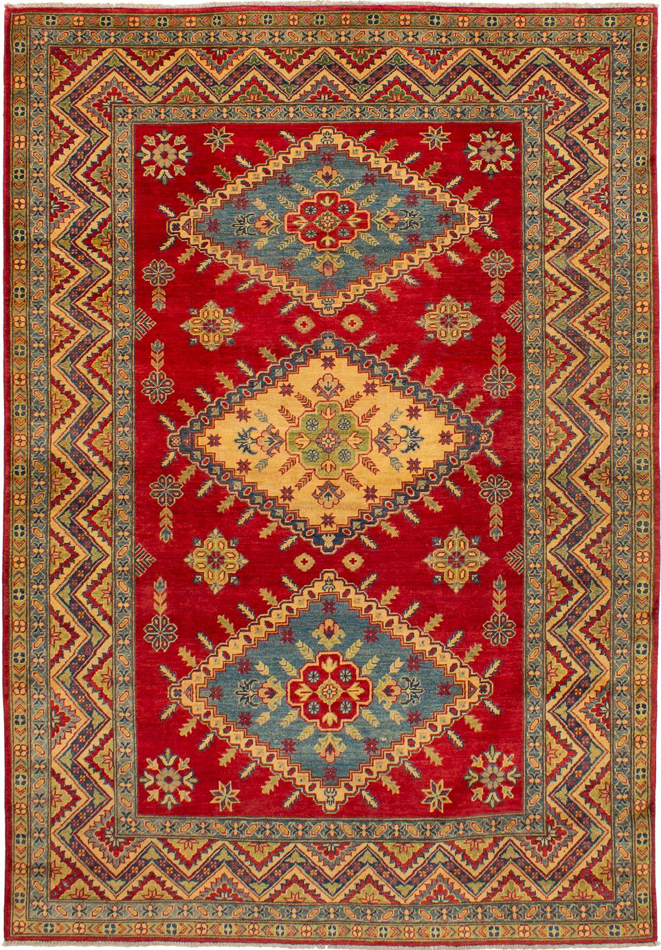 Hand-knotted Finest Gazni Red Wool Rug 6'6" x 9'6" Size: 6'6" x 9'6"  