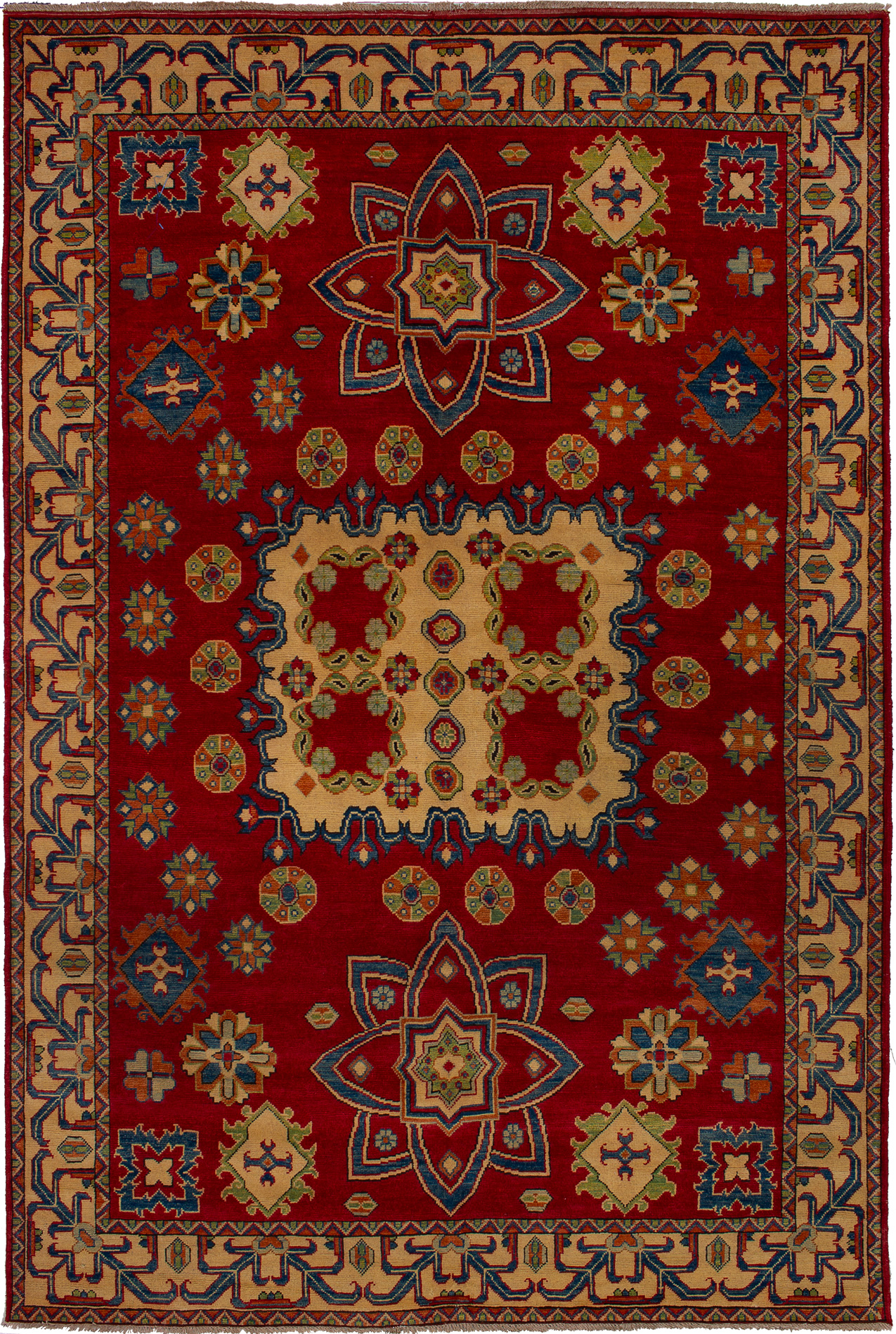 Hand-knotted Finest Gazni Red Wool Rug 6'6" x 9'9"  Size: 6'6" x 9'9"  