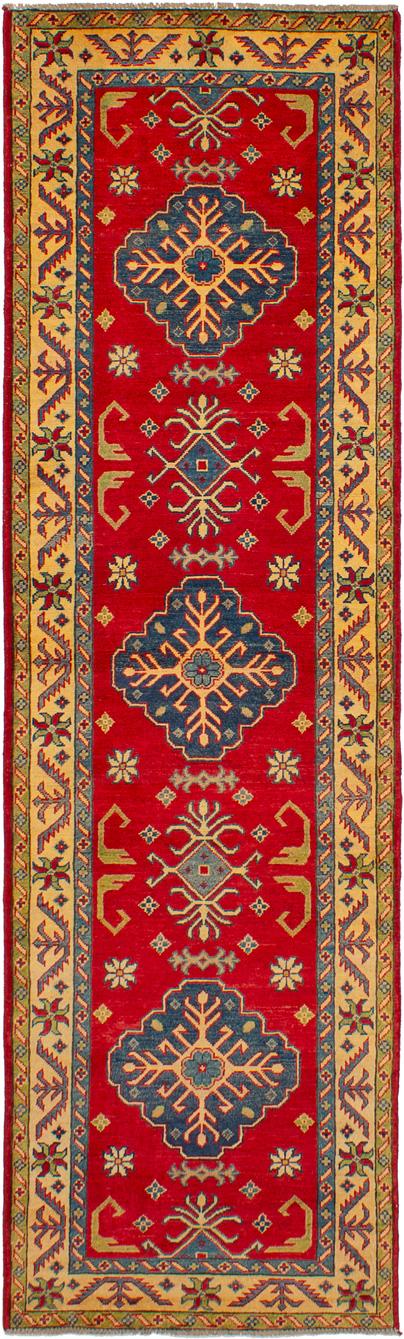 Hand-knotted Finest Gazni Red Wool Rug 2'10" x 9'10"  Size: 2'10" x 9'10"  