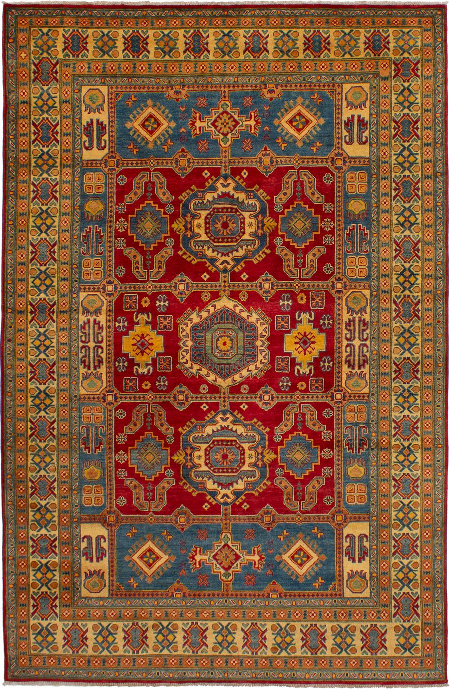 Hand-knotted Finest Gazni Red Wool Rug 6'5" x 10'1" Size: 6'5" x 10'1"  