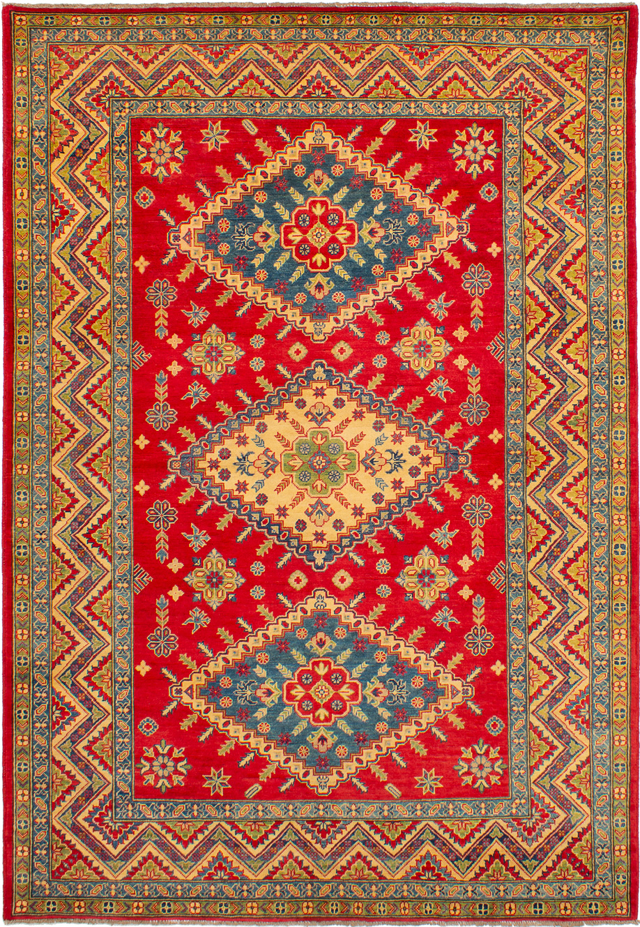 Hand-knotted Finest Gazni Red Wool Rug 6'7" x 9'7"  Size: 6'7" x 9'7"  