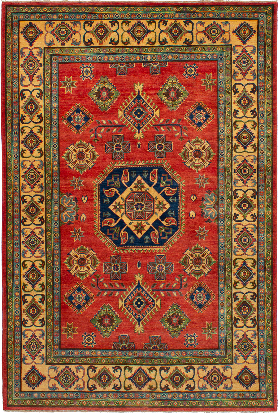 Hand-knotted Finest Gazni Dark Copper Wool Rug 6'8" x 9'10" Size: 6'8" x 9'10"  