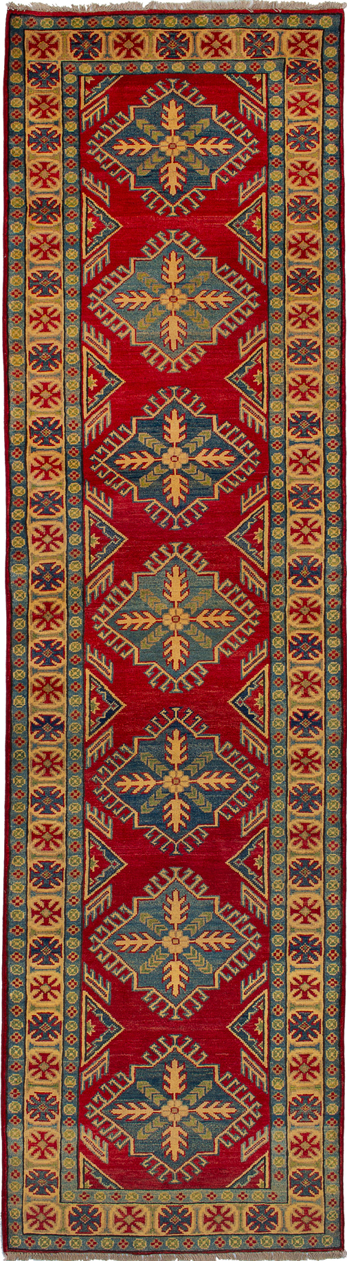Hand-knotted Finest Gazni Red Wool Rug 2'8" x 10'2"  Size: 2'8" x 10'2"  