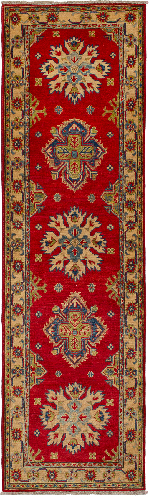 Hand-knotted Finest Gazni Red Wool Rug 2'8" x 9'3"  Size: 2'8" x 9'3"  