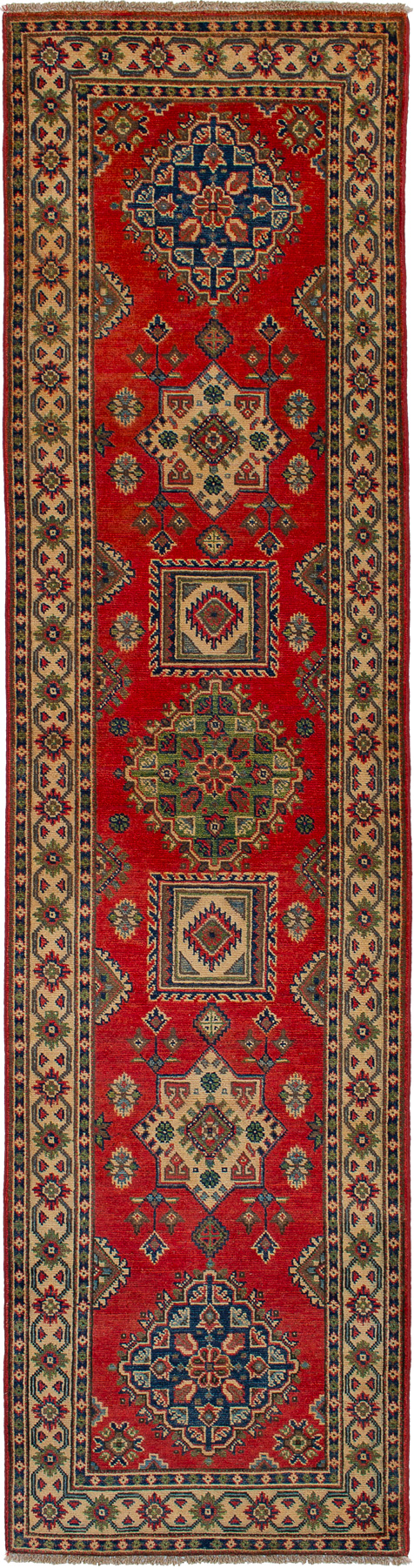 Hand-knotted Finest Gazni Red Wool Rug 2'6" x 9'11"  Size: 2'6" x 9'11"  