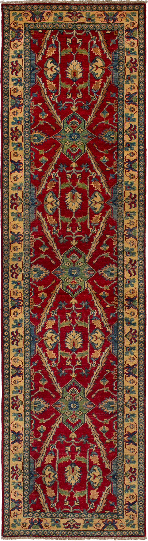 Hand-knotted Finest Gazni Red Wool Rug 2'7" x 9'9"  Size: 2'7" x 9'9"  