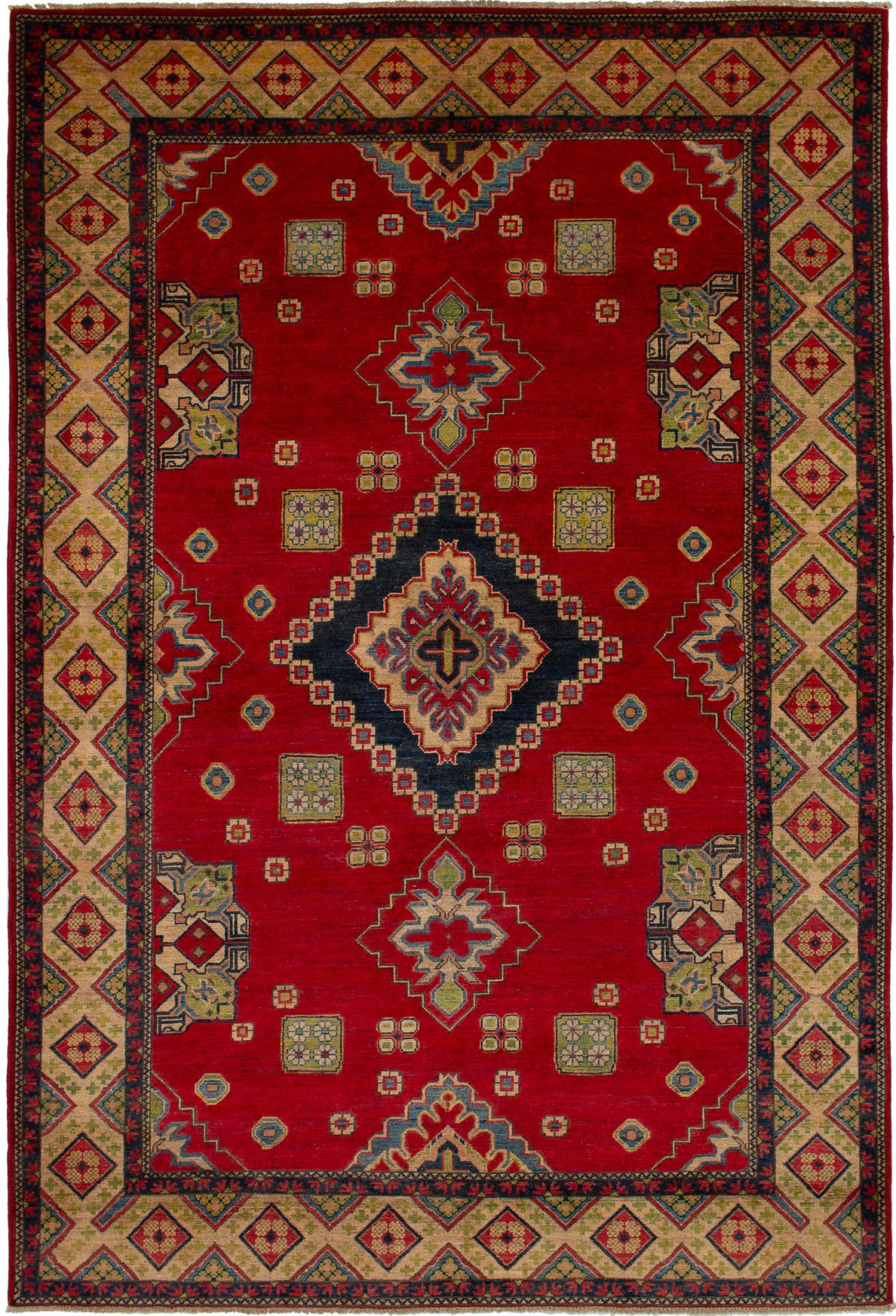 Hand-knotted Finest Gazni Red Wool Rug 6'6" x 9'8"  Size: 6'6" x 9'8"  
