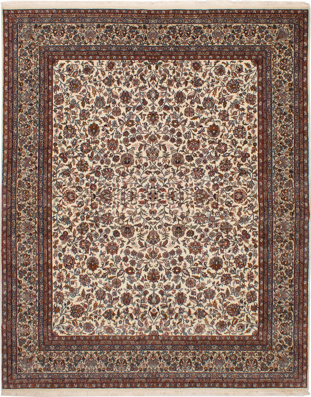 Hand-knotted Jamshidpour Cream Wool Rug 7'11" x 9'10" Size: 7'11" x 9'10"  