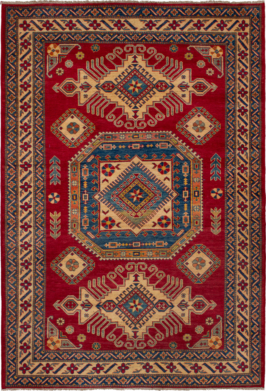 Hand-knotted Finest Gazni Red Wool Rug 5'10" x 8'6" Size: 5'10" x 8'6"  