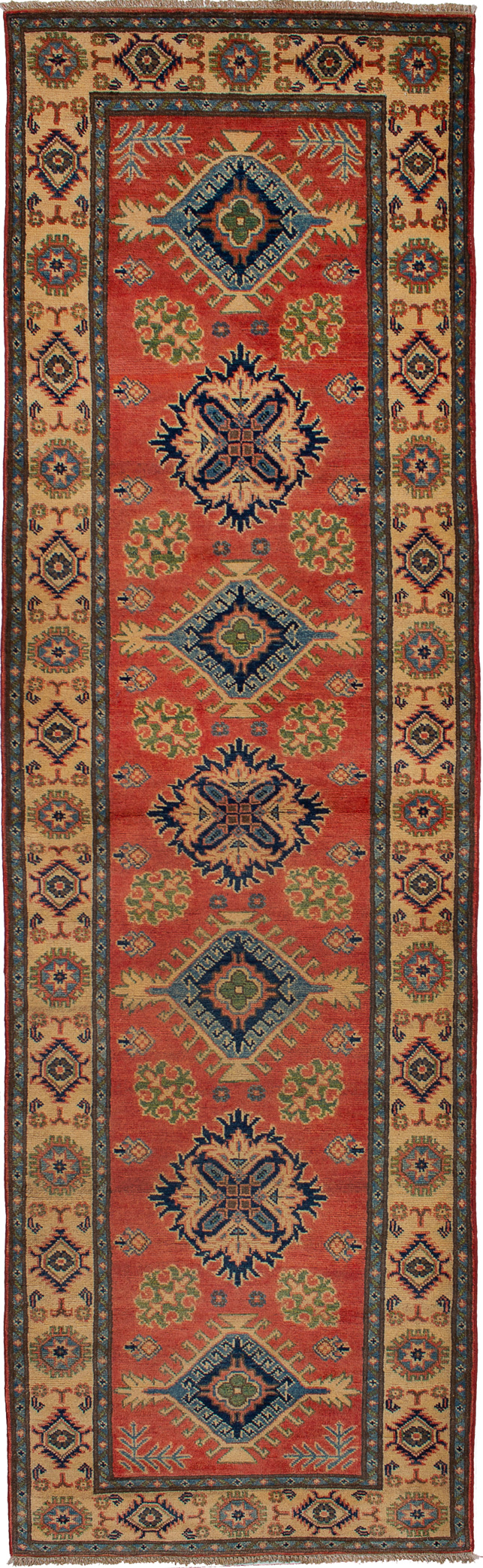 Hand-knotted Finest Gazni Dark Copper Wool Rug 2'10" x 9'10" Size: 2'10" x 9'10"  