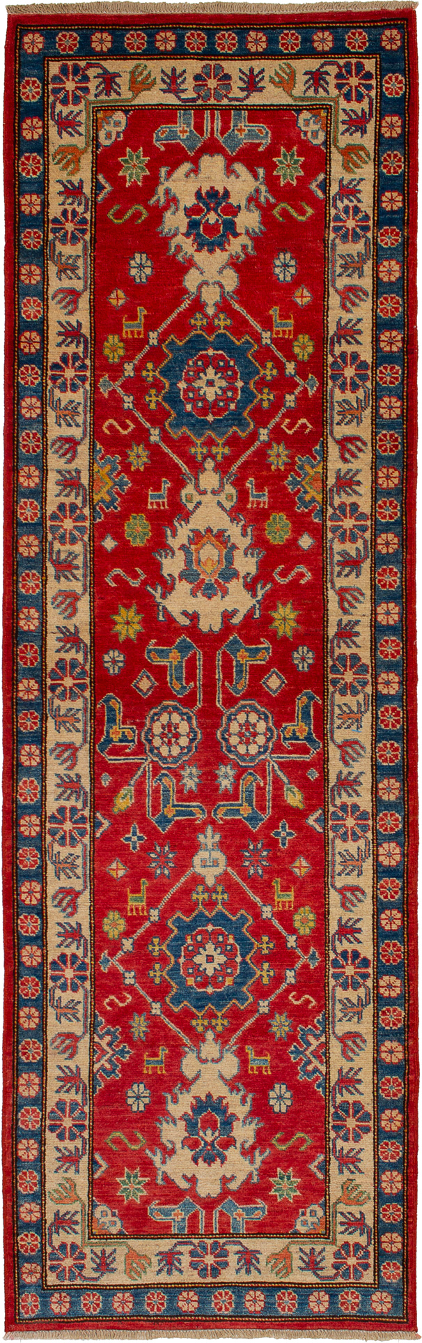 Hand-knotted Finest Gazni Red Wool Rug 2'8" x 8'11"  Size: 2'8" x 8'11"  