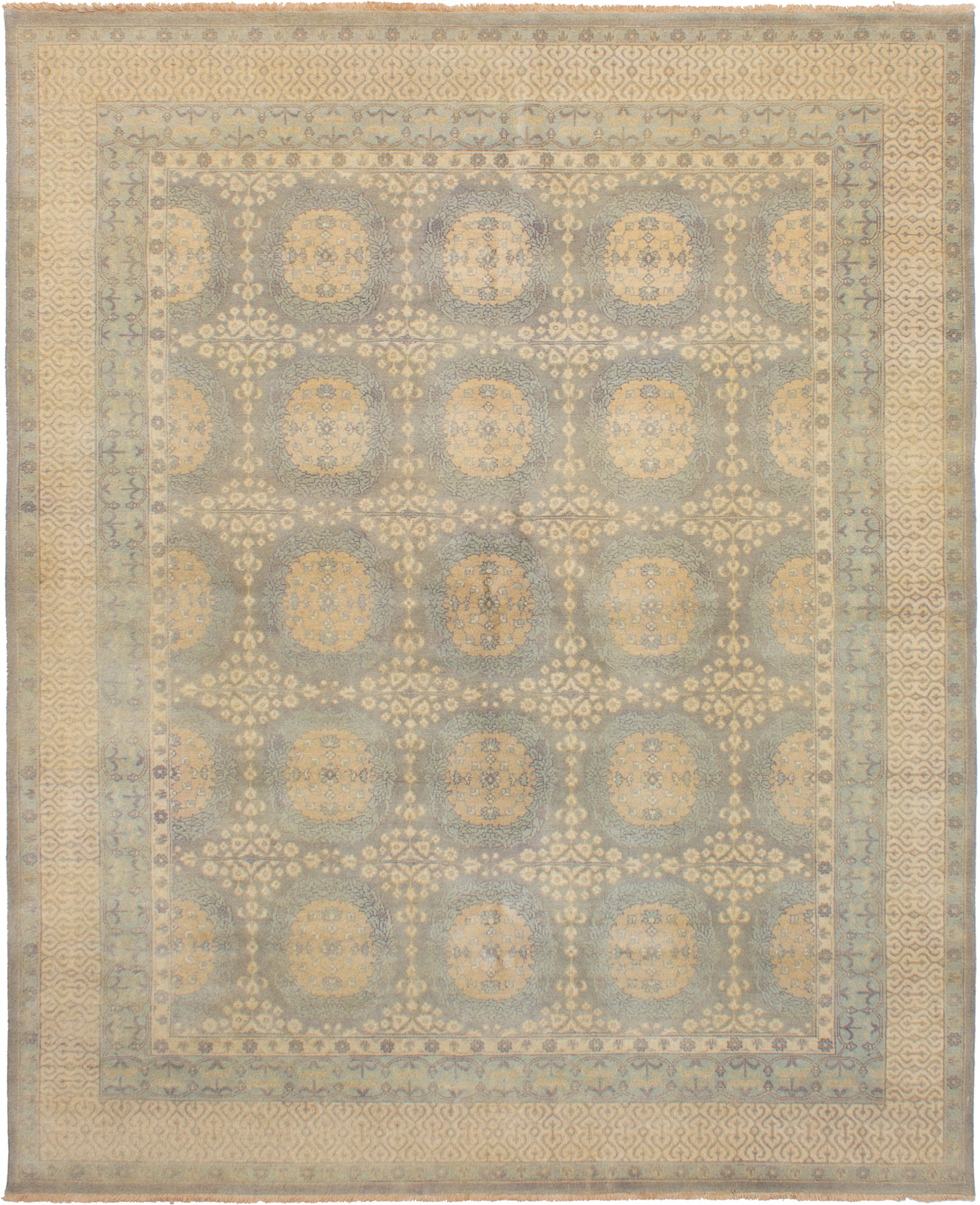 Hand-knotted Elysee Finest Ushak Grey Wool Rug 8'1" x 9'11" Size: 8'1" x 9'11"  